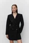 Sofie Schnoor black fitted blazer dress with double-breasted design – Dotique