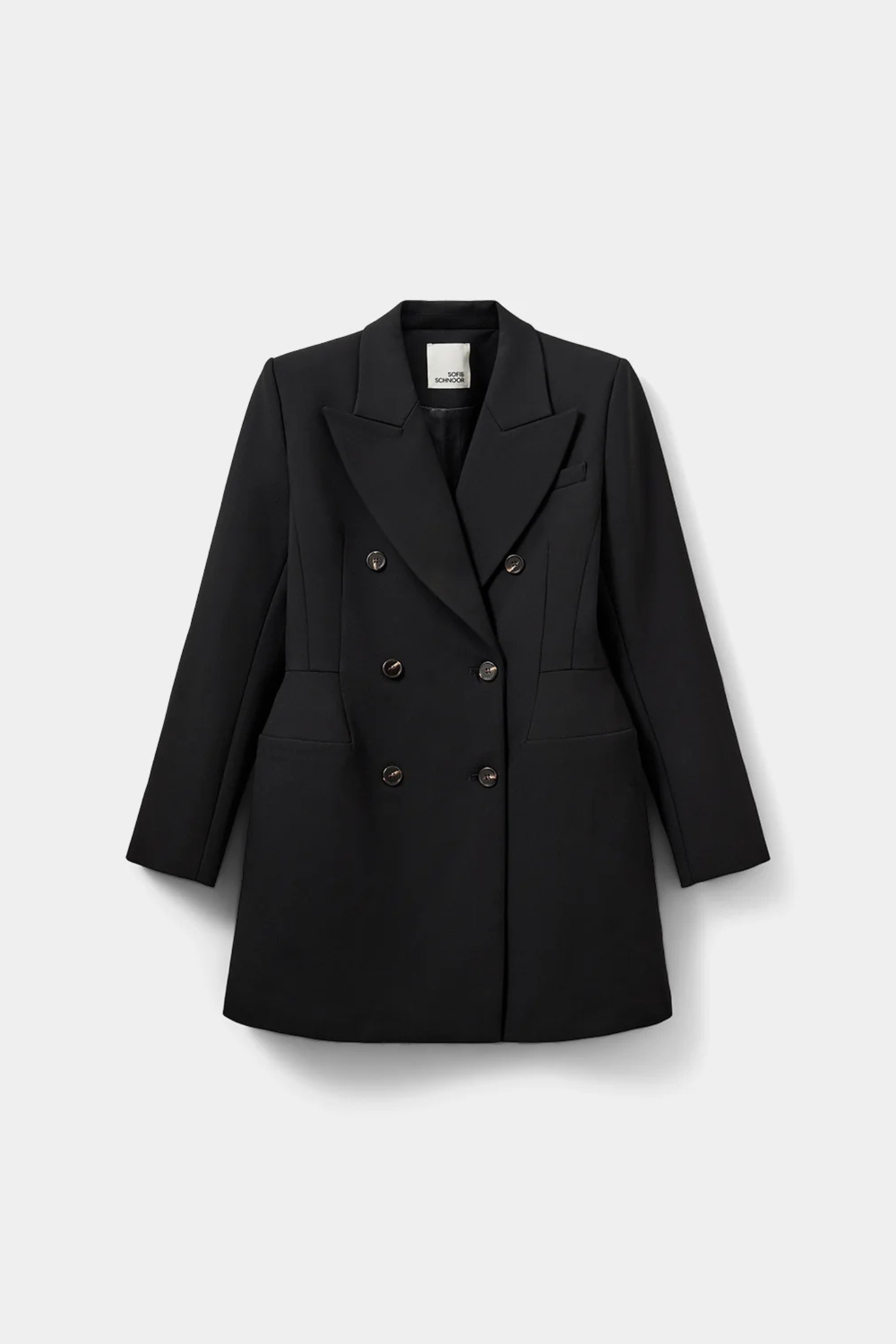 Sofie Schnoor black fitted blazer dress with double-breasted design – Dotique
