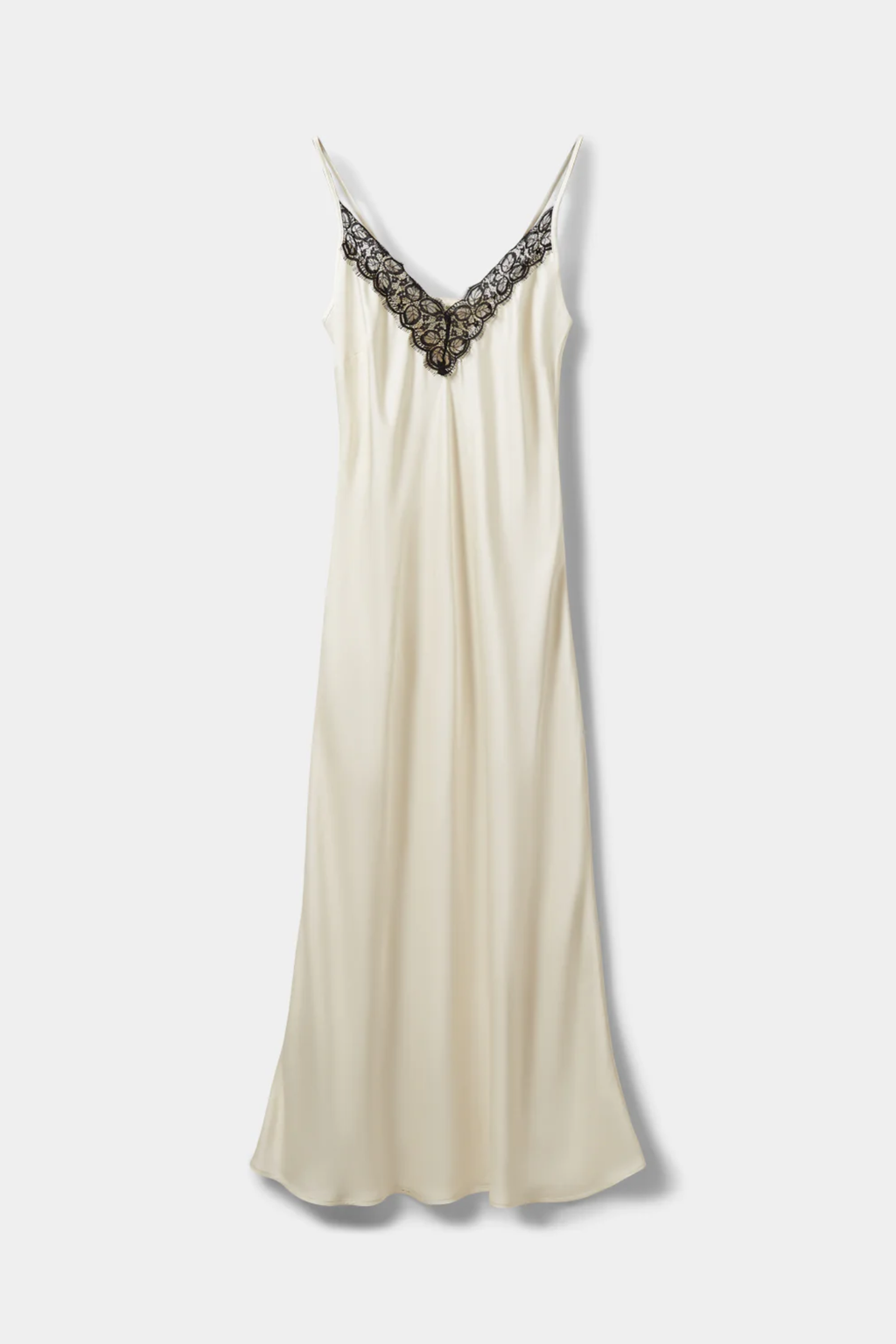 Sofie Schnoor Bettsw Cream Satin Slip Dress S262306 by Sofie Schnoor with lace detail, shop Sofie Schnoor at Dotique