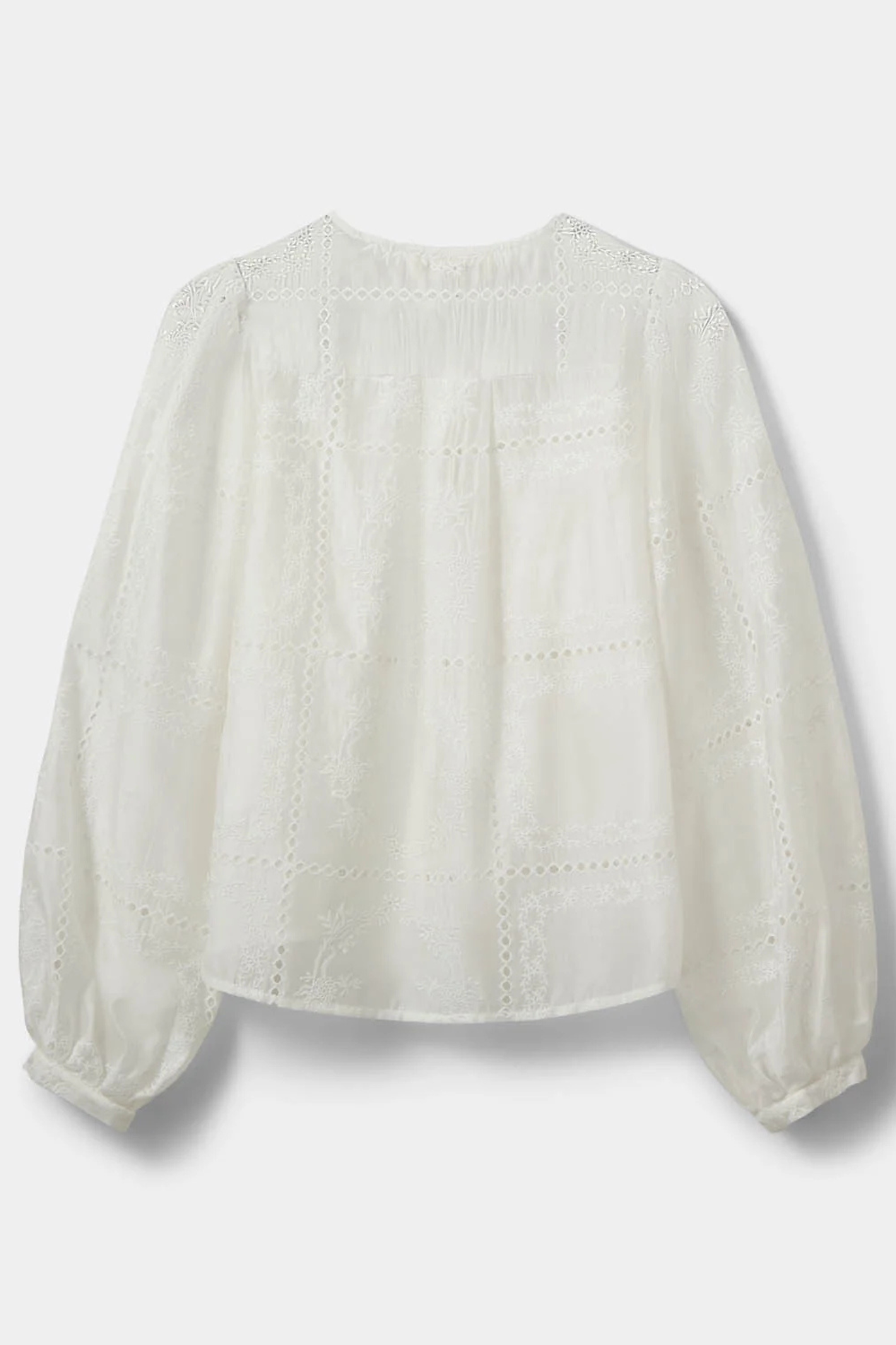 Sofie Schnoor off white broderie anglaise shirt with smocked cuffs – Dotique