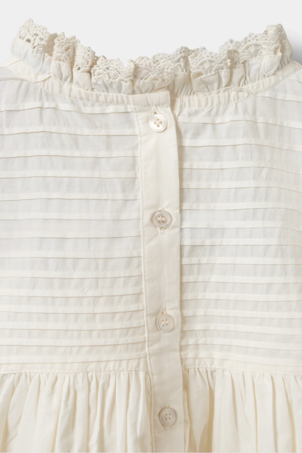 Sofie Schnoor Lilousw Light Cotton Top S262135 by Sofie Schnoor with lace collar, shop Sofie Schnoor at Dotique.