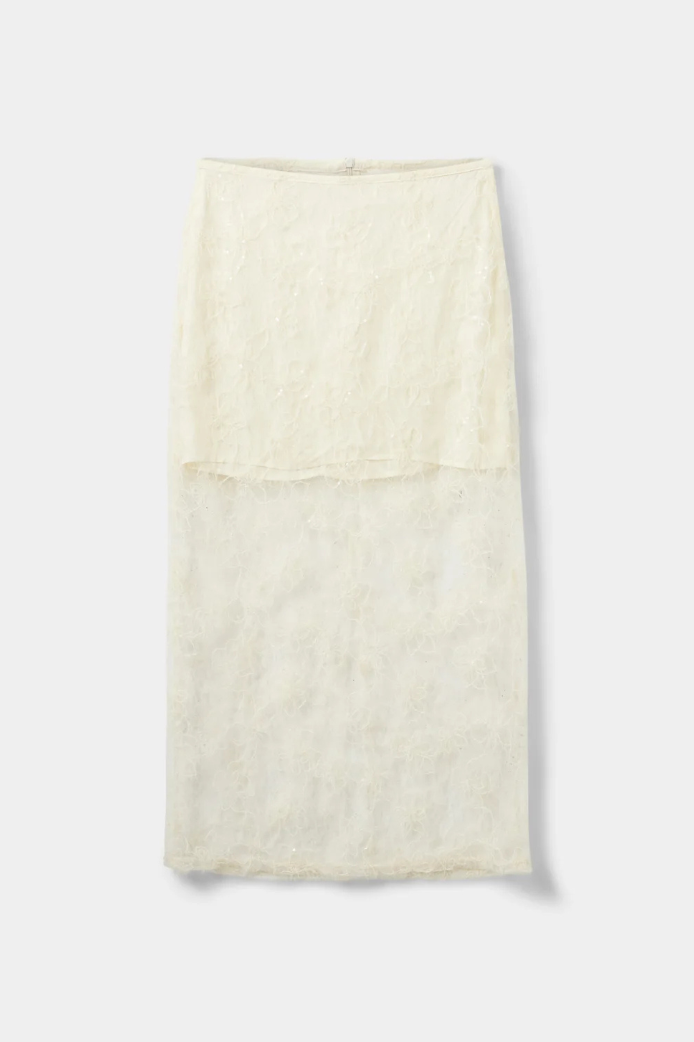 Sofie Schnoor Creme Yellow lace sequin maxi skirt – Dotique