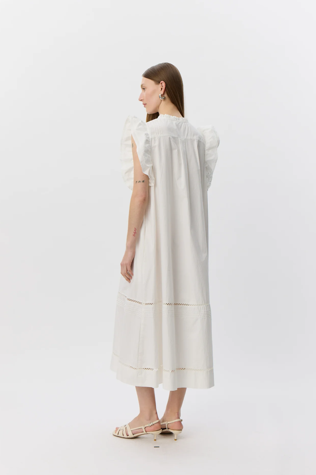 Sofie Schnoor Otaniasw Frill Cotton Dress S262147 by Sofie Schnoor, shop the vendor at Dotique online store.