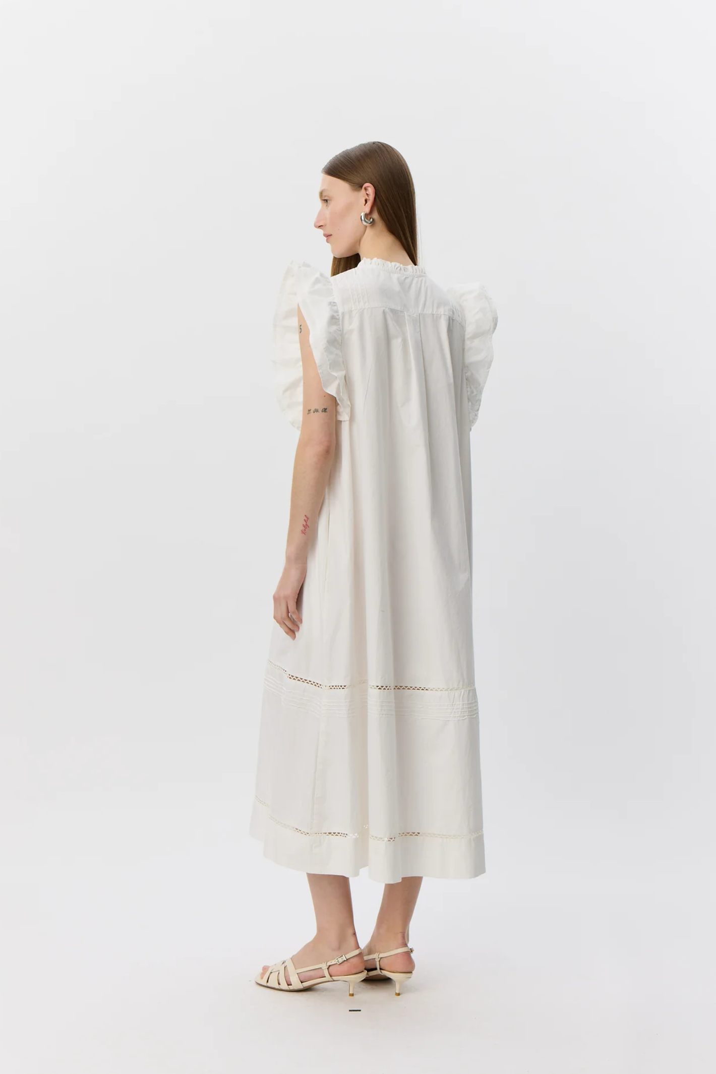 Sofie Schnoor Otaniasw Frill Cotton Dress S262147 by Sofie Schnoor, shop the vendor at Dotique online store.