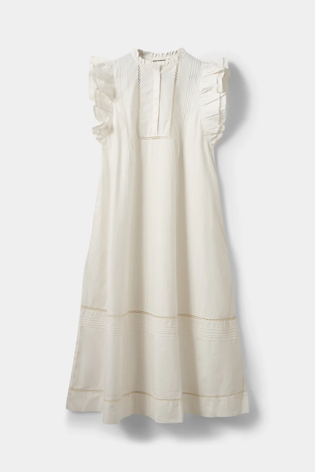 Sofie Schnoor Otaniasw Frill Cotton Dress S262147 by Sofie Schnoor in white, shop Sofie Schnoor at Dotique.