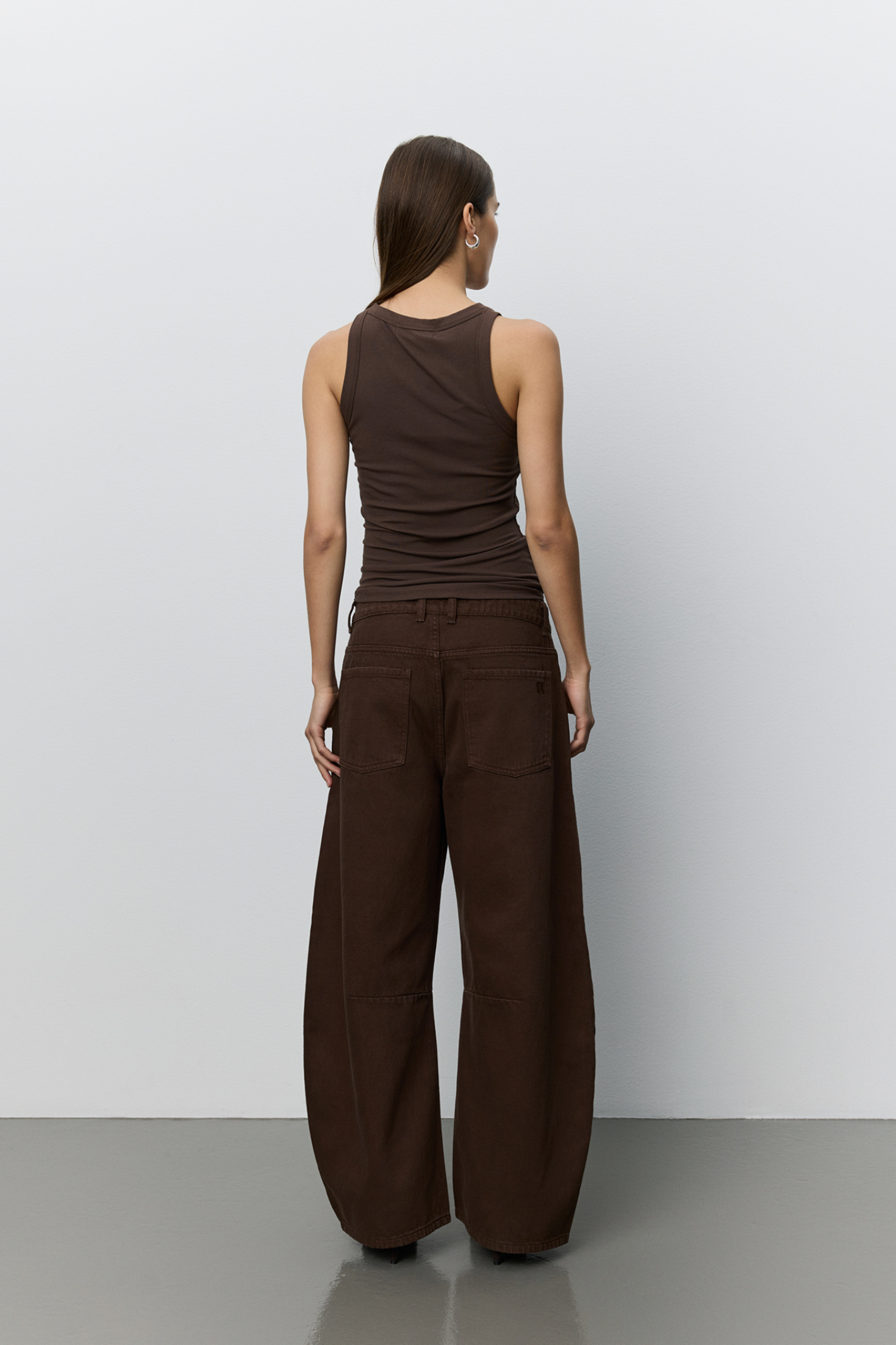 Sofie Schnoor Tomarsw Dark Brown Barrel Jeans Trousers SNOS709