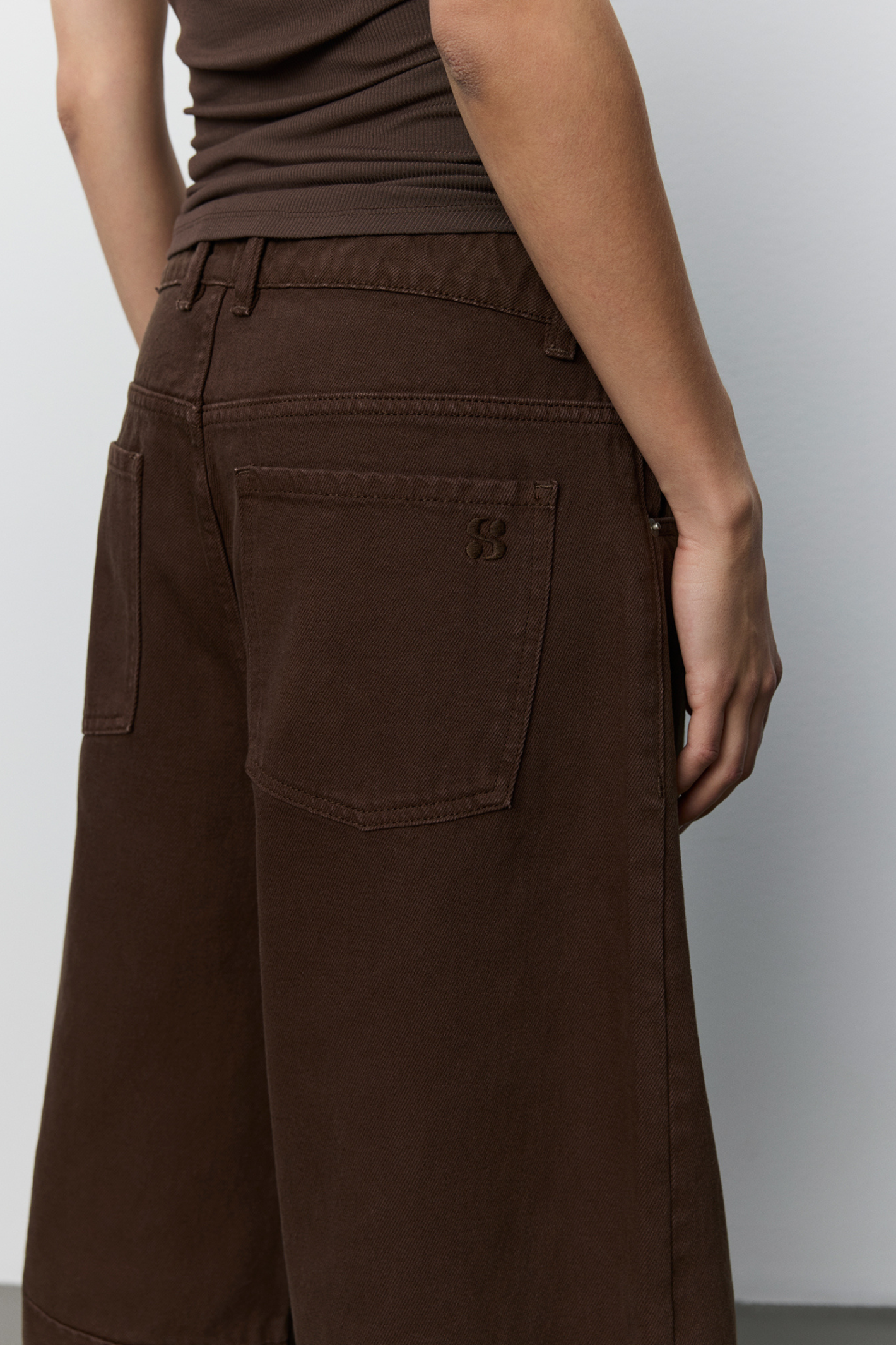 Sofie Schnoor Tomarsw Dark Brown Barrel Jeans Trousers SNOS709