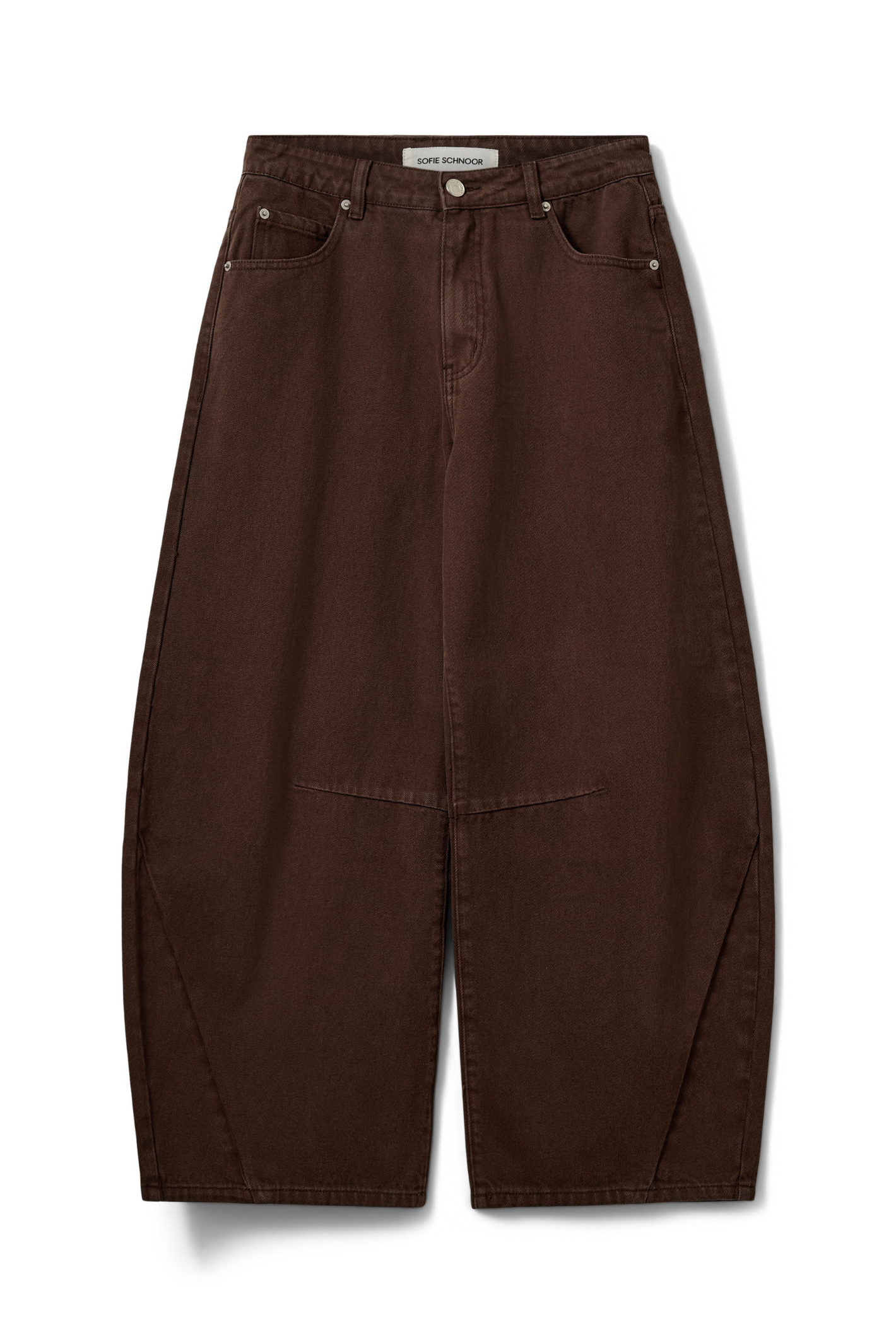 Sofie Schnoor Tomarsw Dark Brown Barrel Jeans Trousers SNOS709