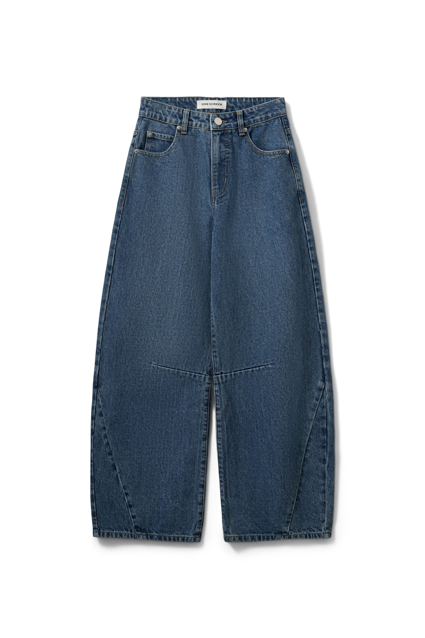 Sofie Schnoor Tomarsw Denim Blue Barrel Jeans Trousers SNOS709