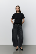 Sofie Schnoor Tomarsw Washed Black Barrel Jeans Trousers SNOS709