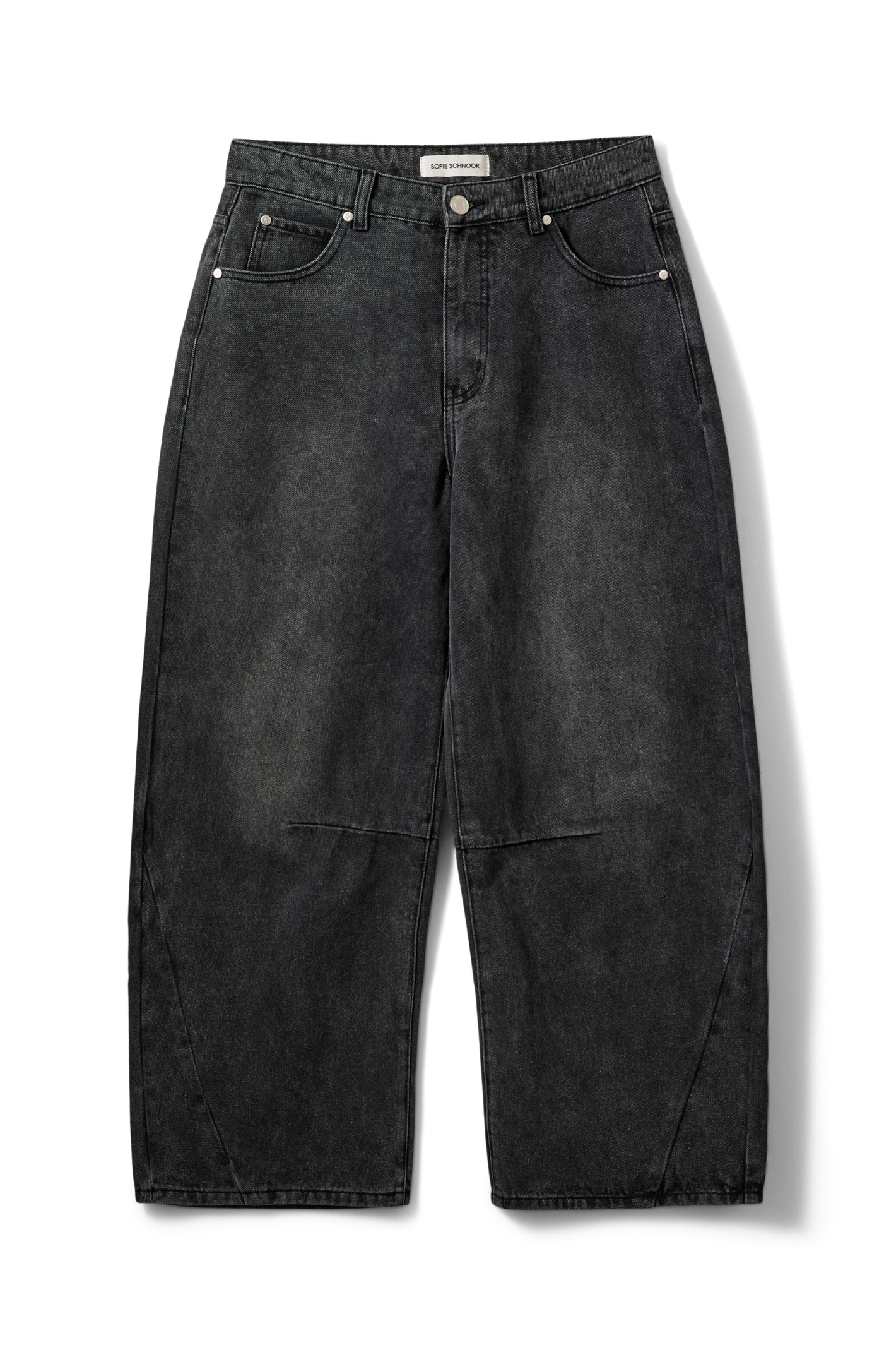 Sofie Schnoor Tomarsw Washed Black Barrel Jeans Trousers SNOS709