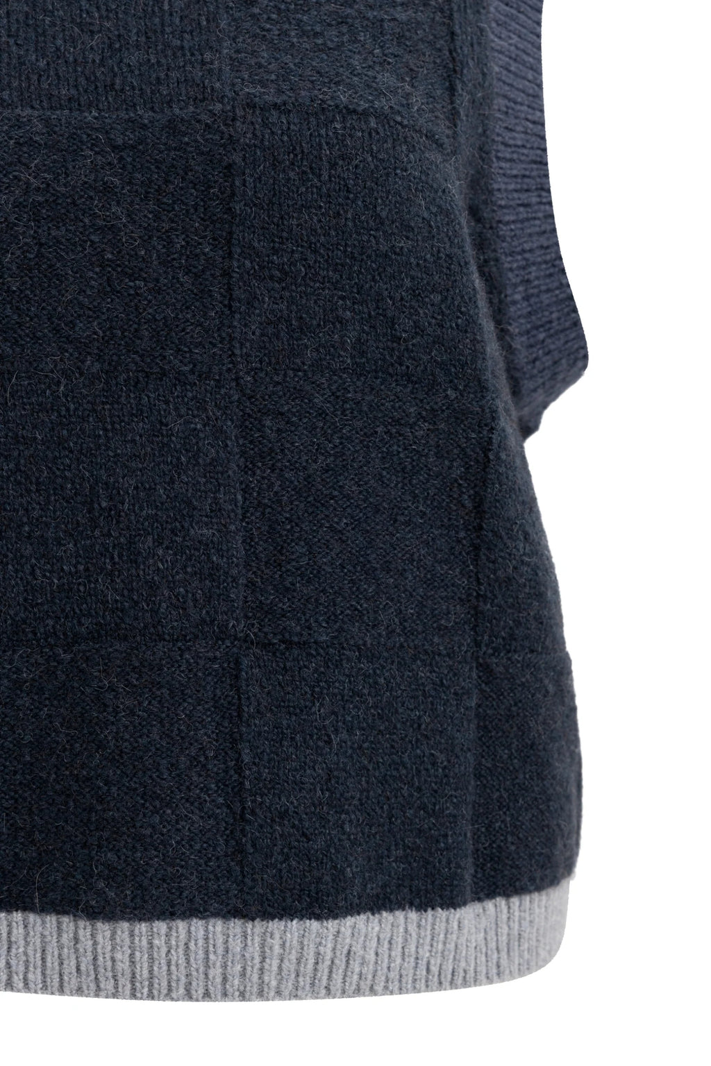 YAYA Spencer Jumper with Check Textured - Cat Black Dessin 01-000634-609