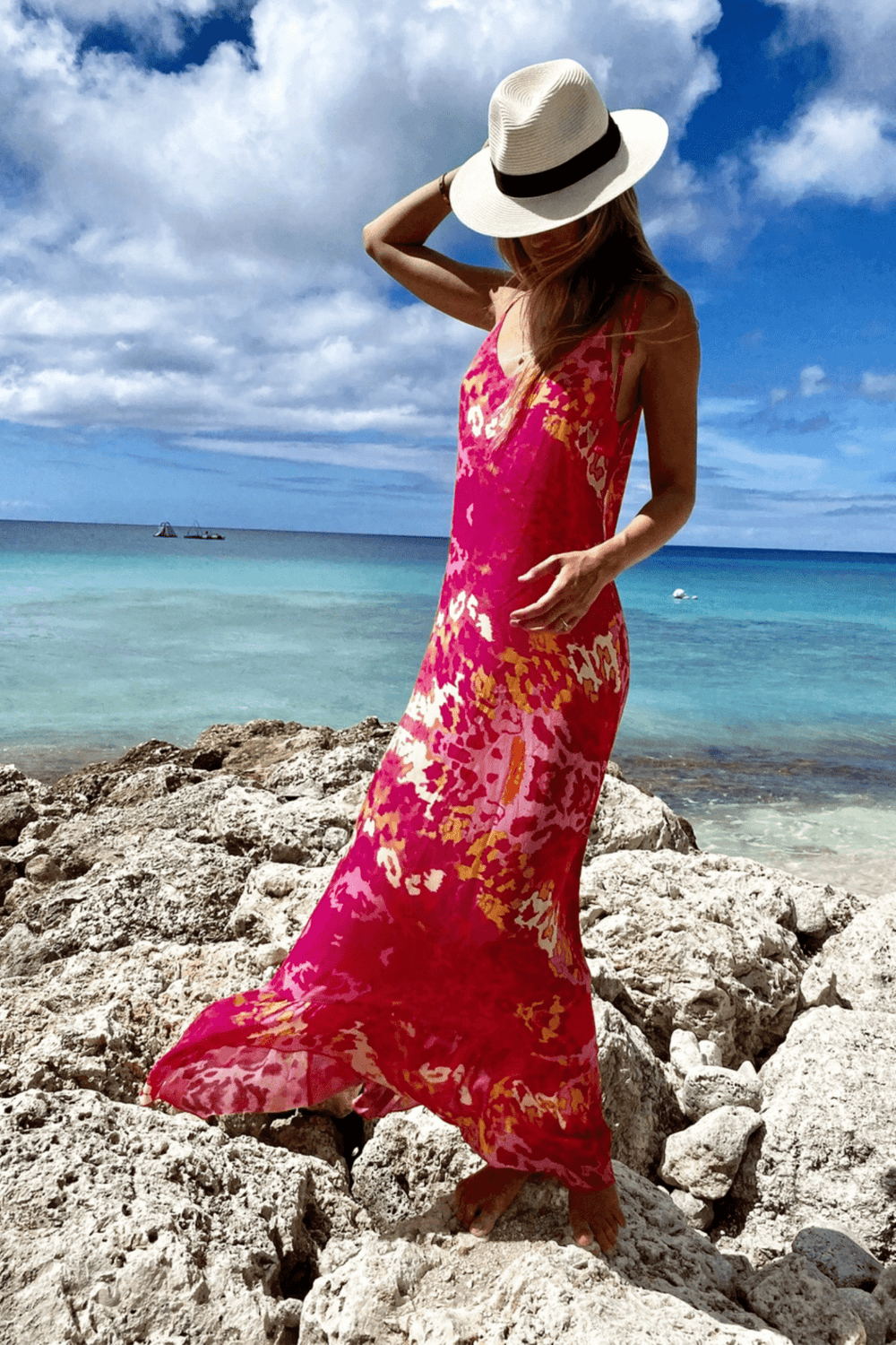 Sophia Alexia Exotic Pink Maxi Sun Dress - Dotique