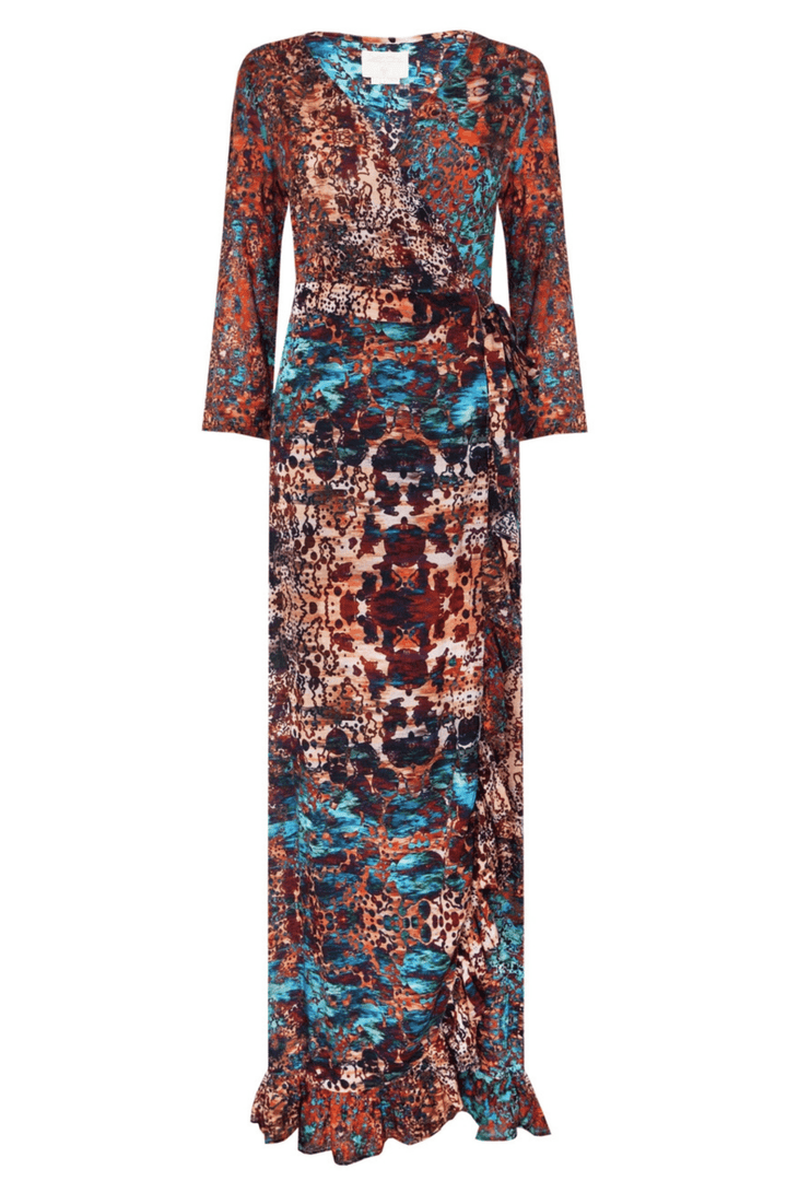Sophia Alexia Moroccan Mirage Maxi Ruffle Wrap Dress (Short) - Dotique