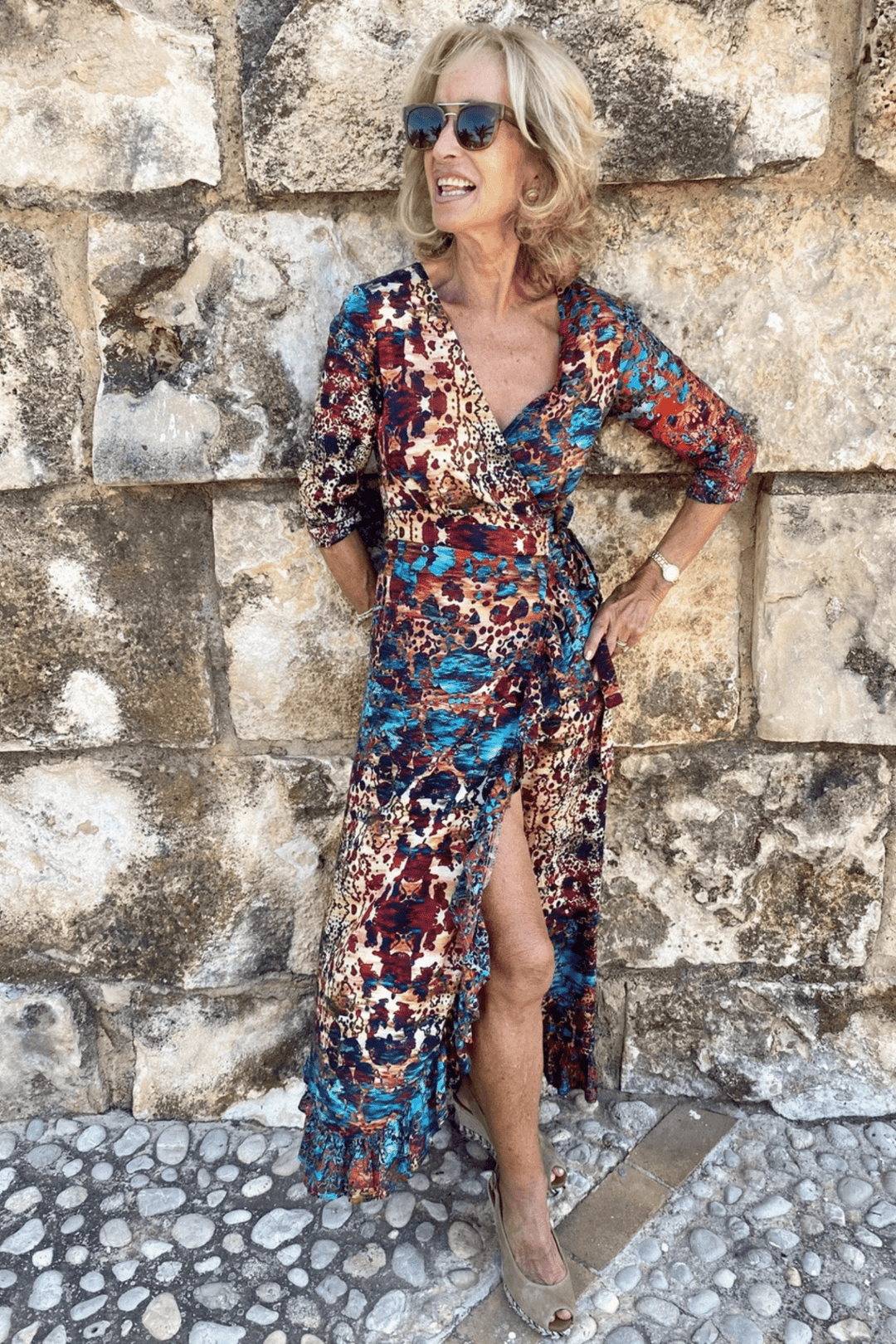 Sophia Alexia Moroccan Mirage Maxi Ruffle Wrap Dress (Short) - Dotique