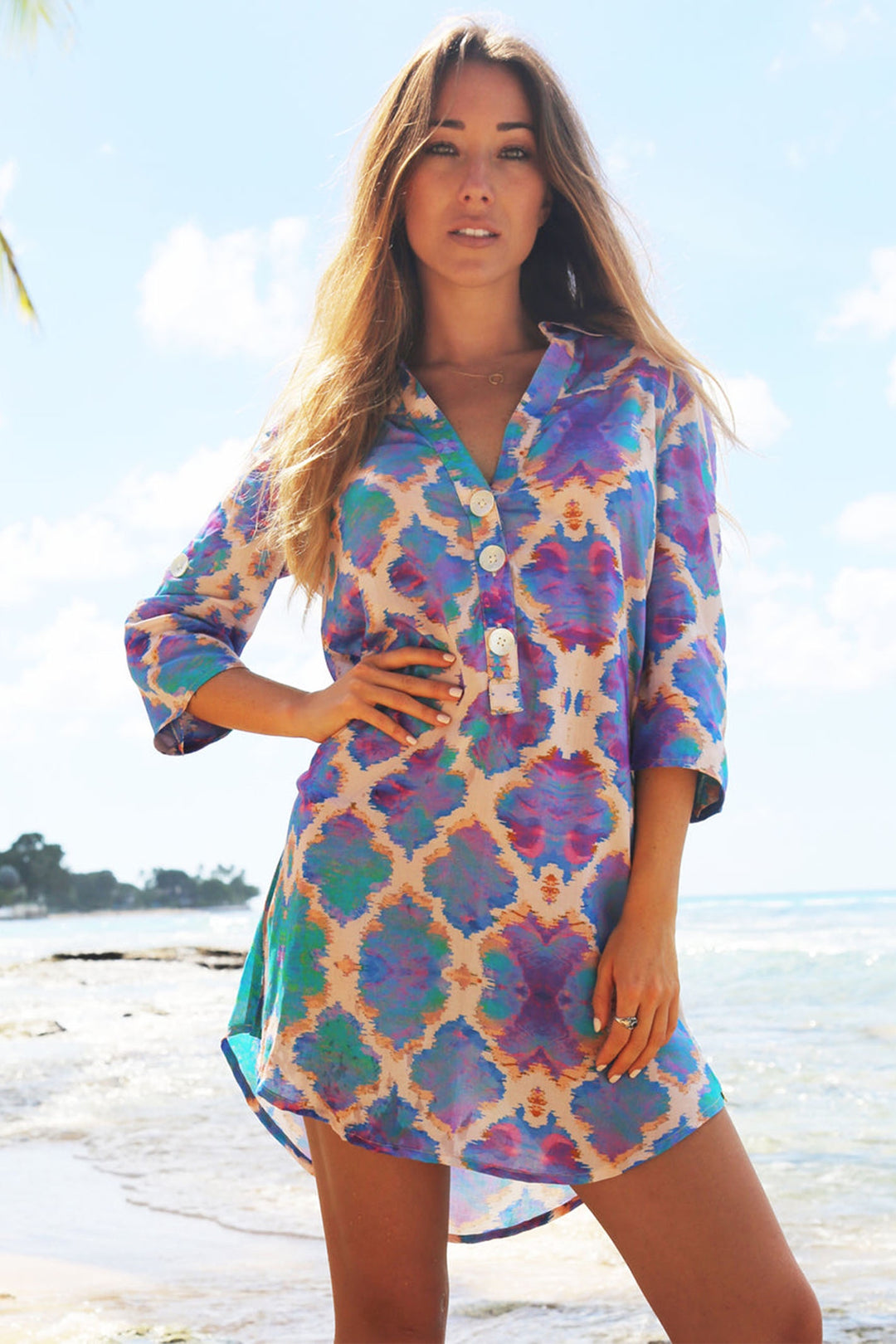 Sophia Alexia Orchard Paradise Beach Shirt Tunic - Dotique