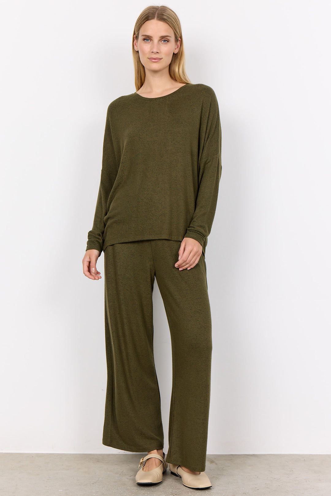 Soya Concept 24788-20 97750-12B Jumper Olive Green Melange - Dotique