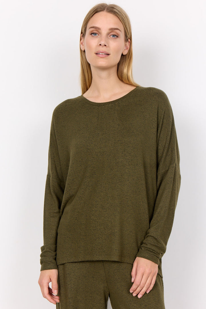 Soya Concept 24788-20 97750-12B Jumper Olive Green Melange - Dotique