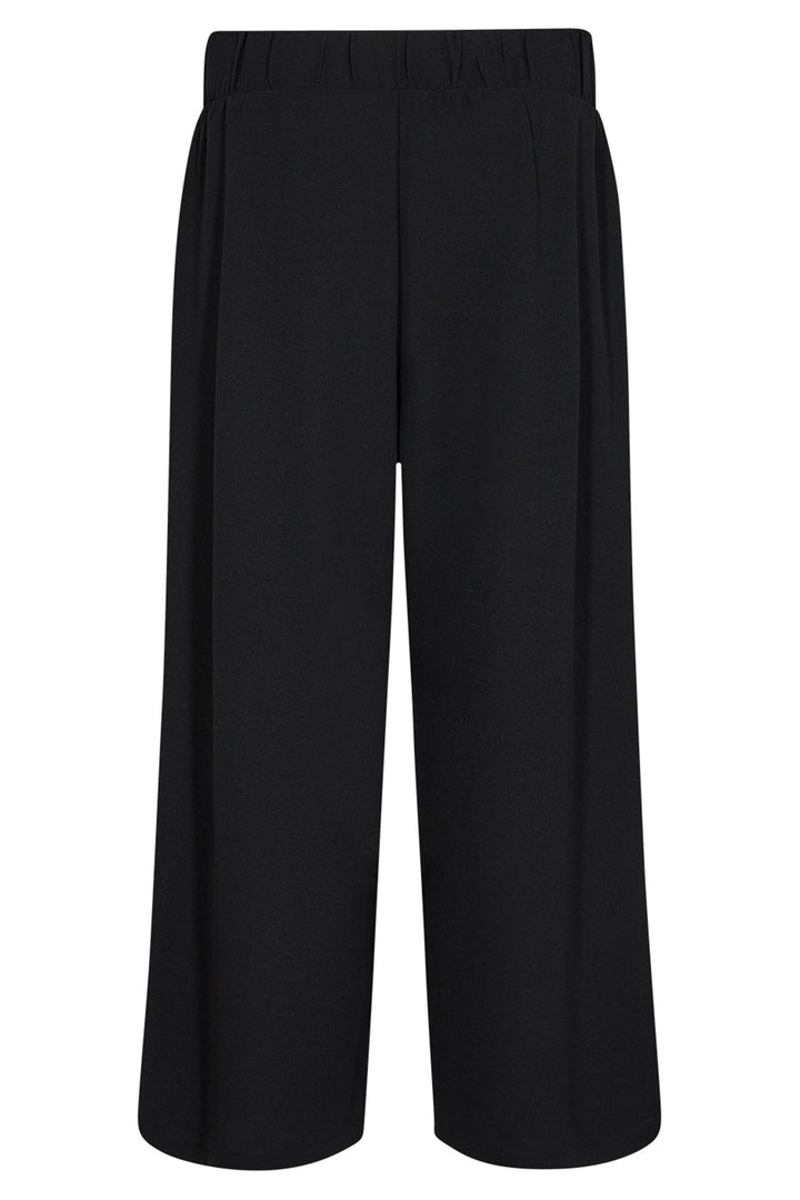 Soya Concept 25330-20 9999-8B SC-Siham 36 Black Wide Leg Ankle Grazer Trousers - Dotique