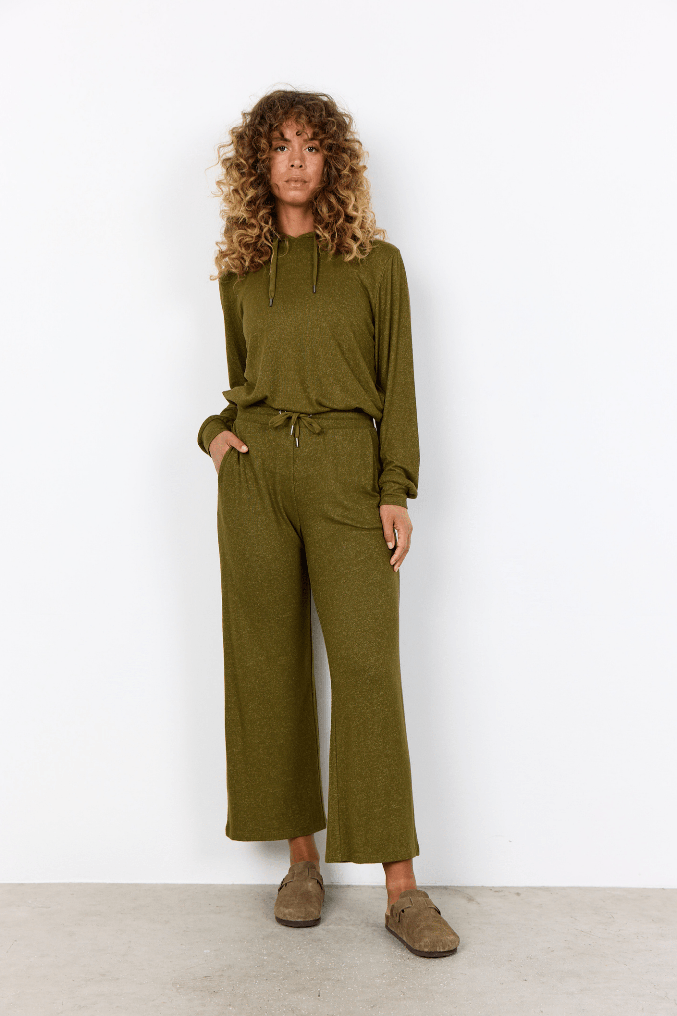 Soya Concept 25388-20 Biara Trousers Dark Olive Melange at Dotique