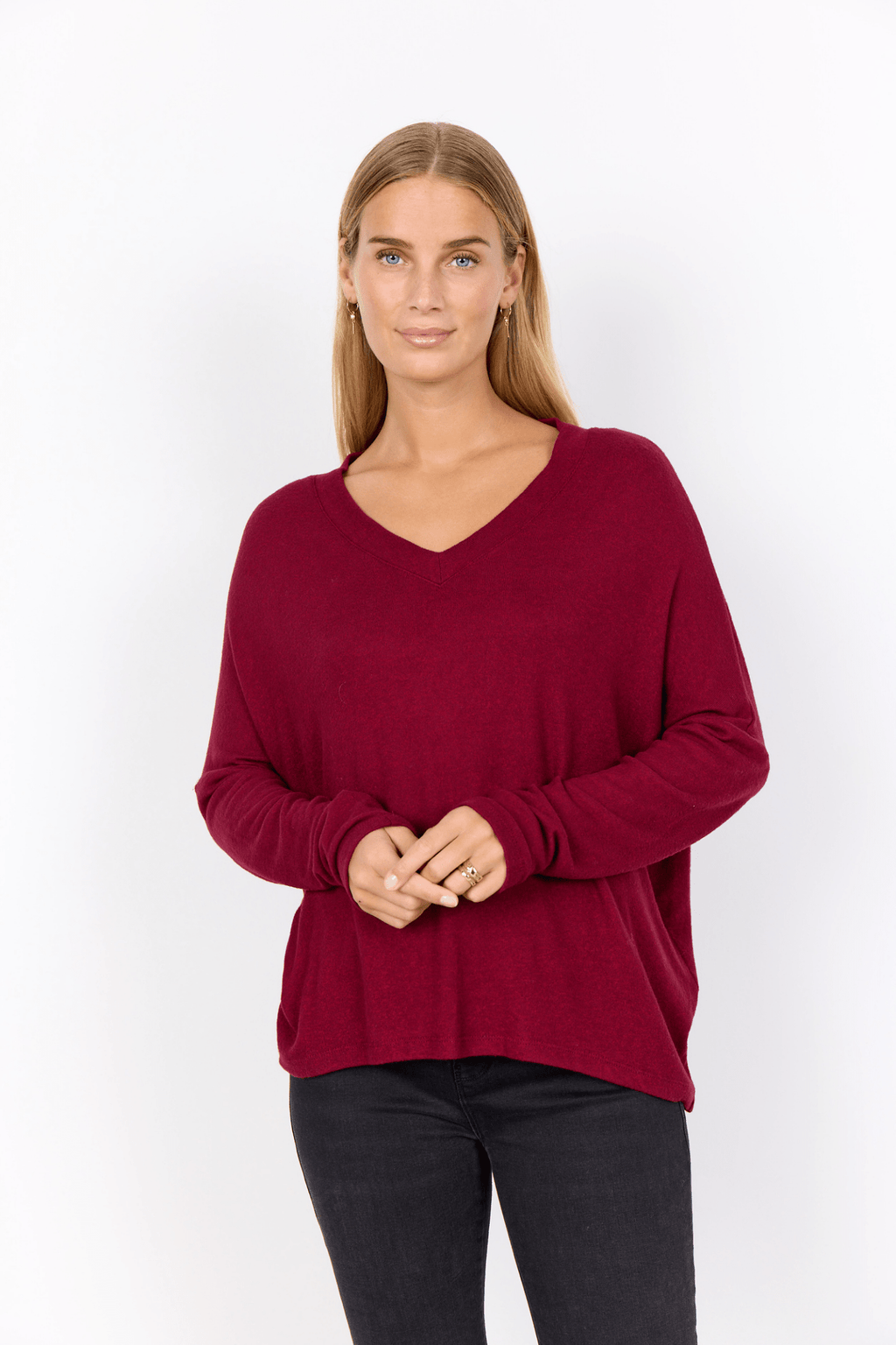 Soya Concept 25893-20 Biara Blouse Dark Red Melange