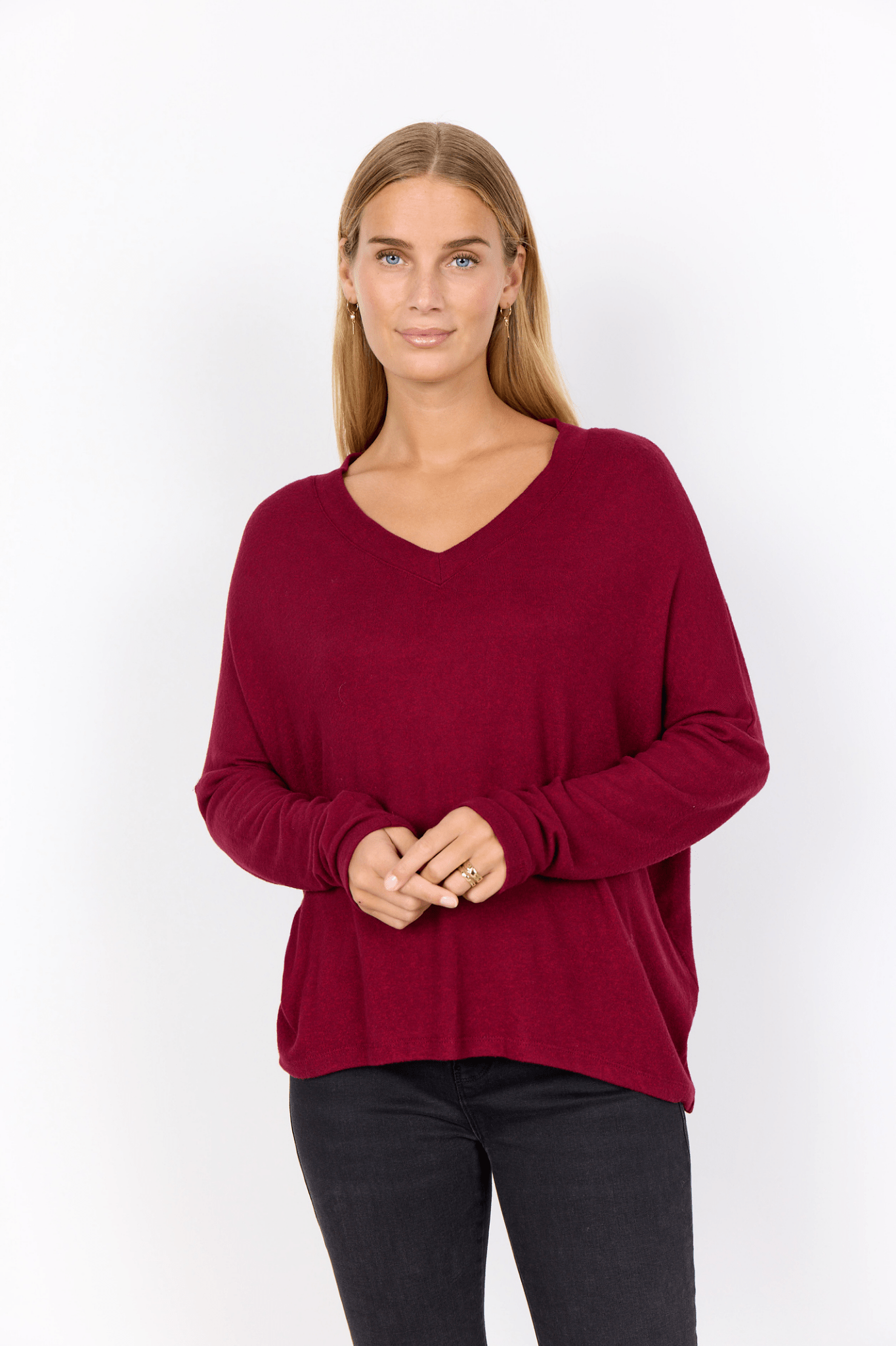 Soya Concept 25893-20 Biara Blouse Dark Red Melange