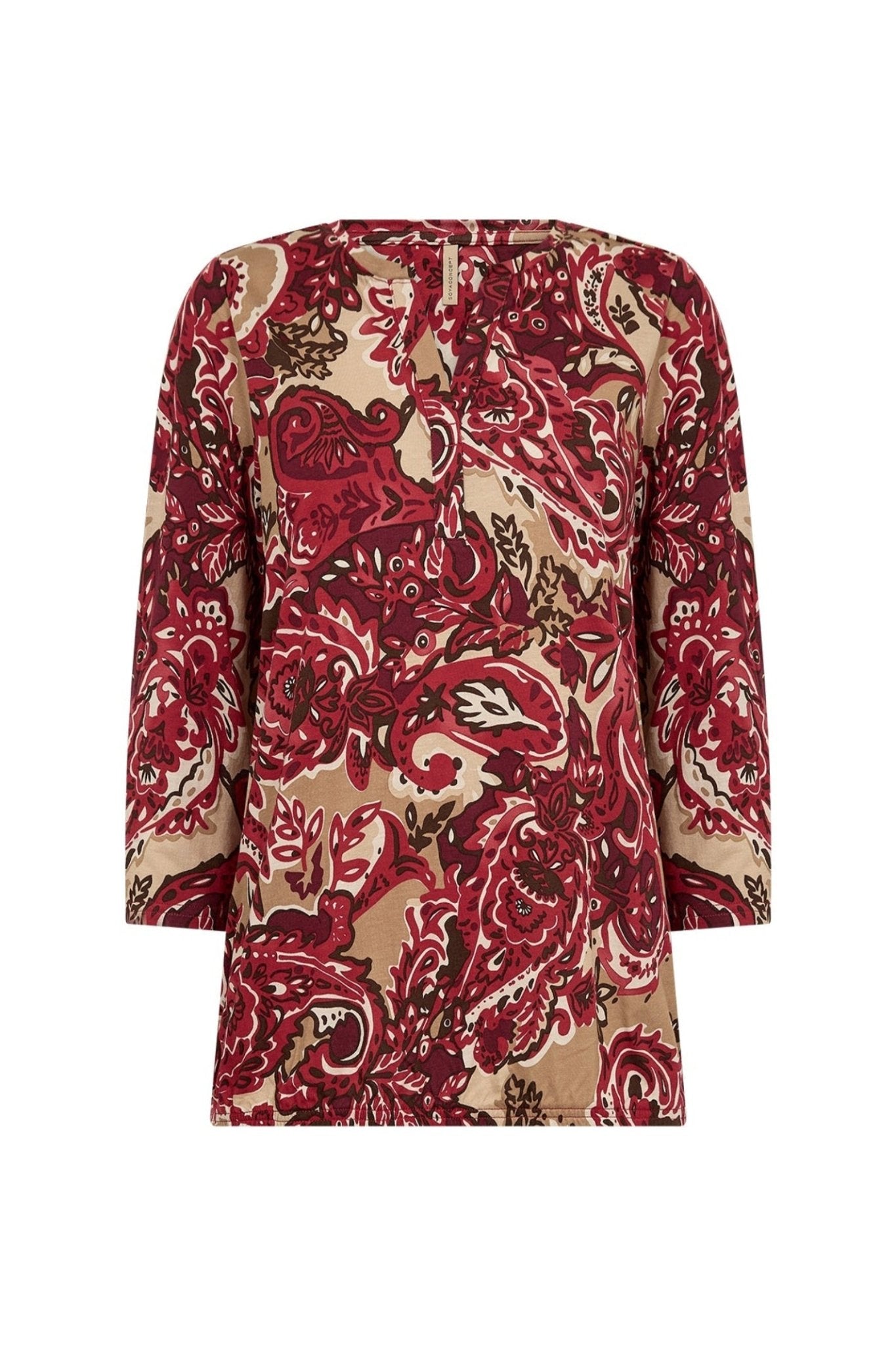 Soya Concept 27197-20 Felicity Blouse Red Combi at Dotique