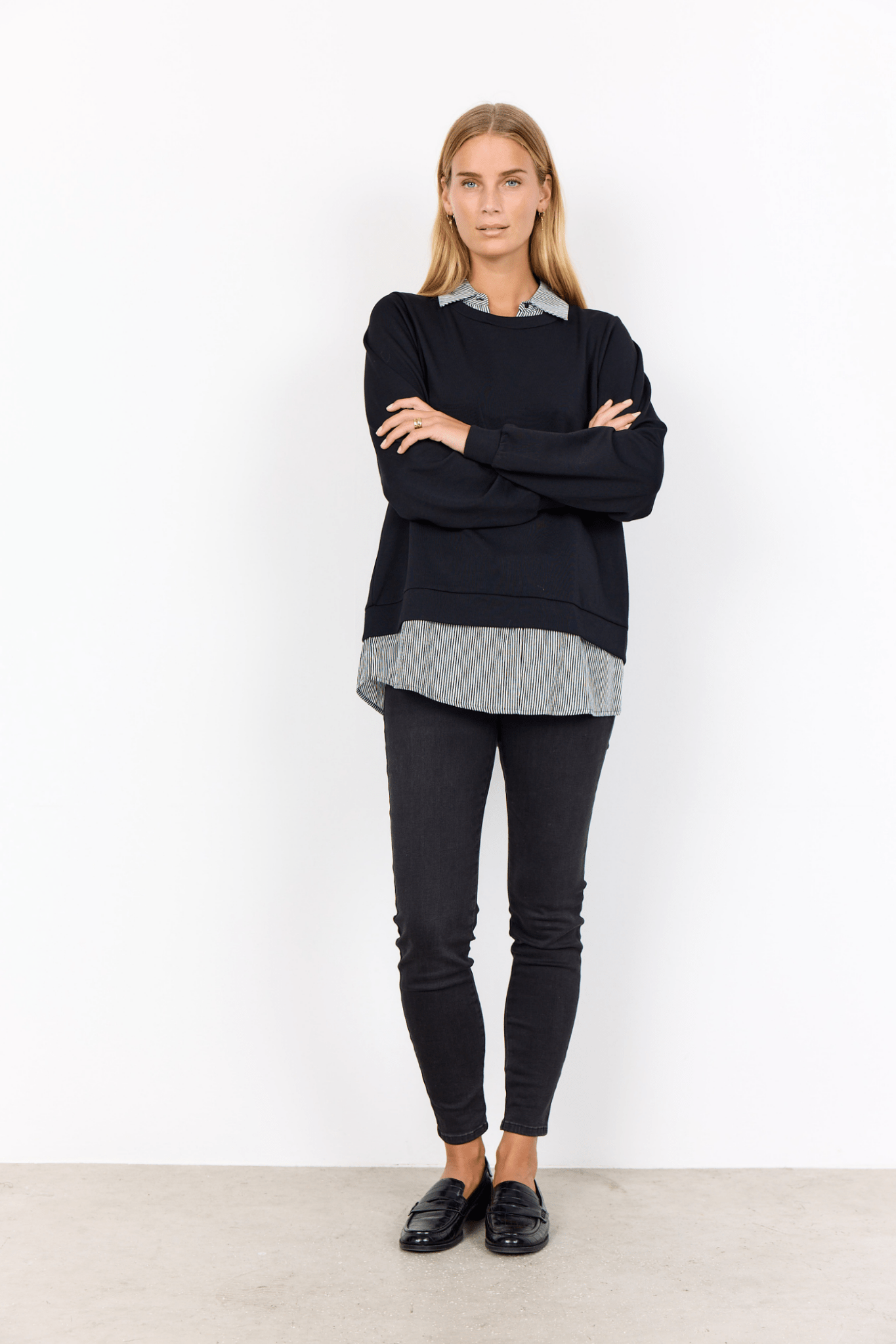 Soya Concept 27274-20 Banu Blouse Black Combi at Dotique