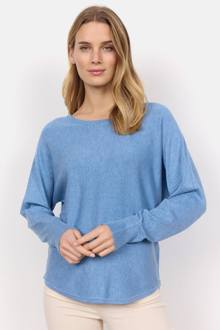 Soya Concept 32957-20 96245-8 SC-Dollie 620 Crystal Blue Wide Neck Jumper - Dotique