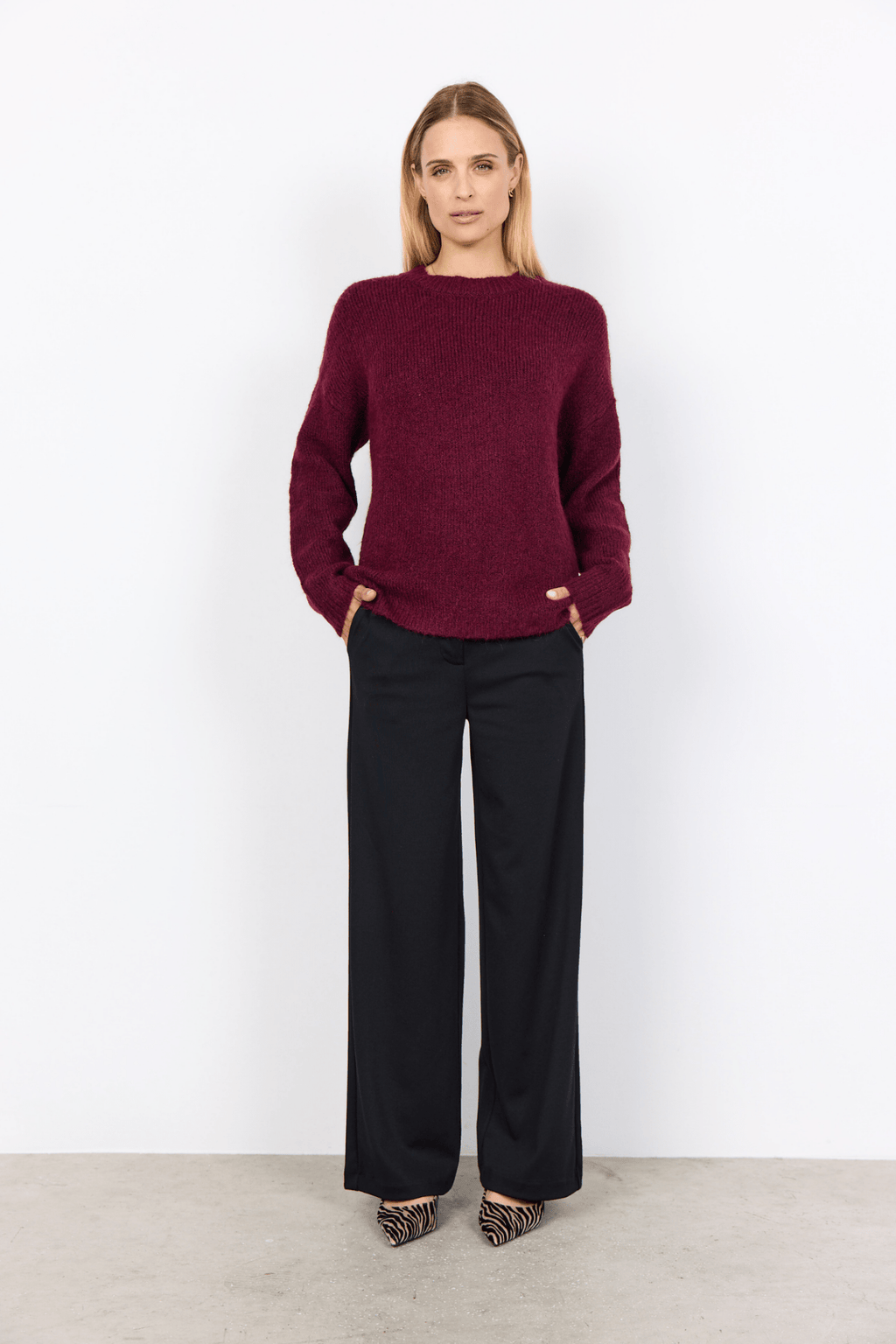 Soya Concept 33331-20 Gunna Jumper Dark Red Melange