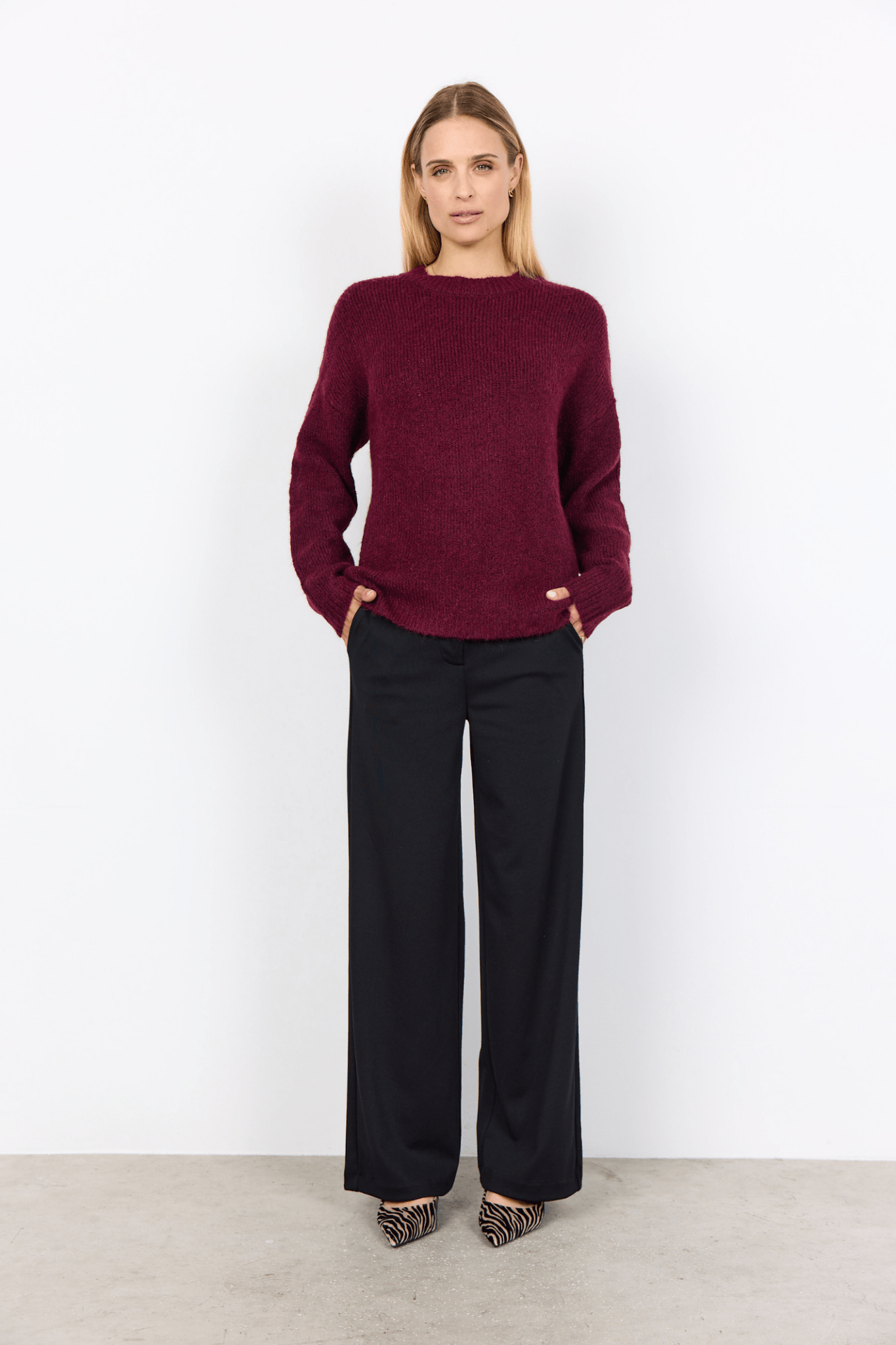 Soya Concept 33331-20 Gunna Jumper Dark Red Melange