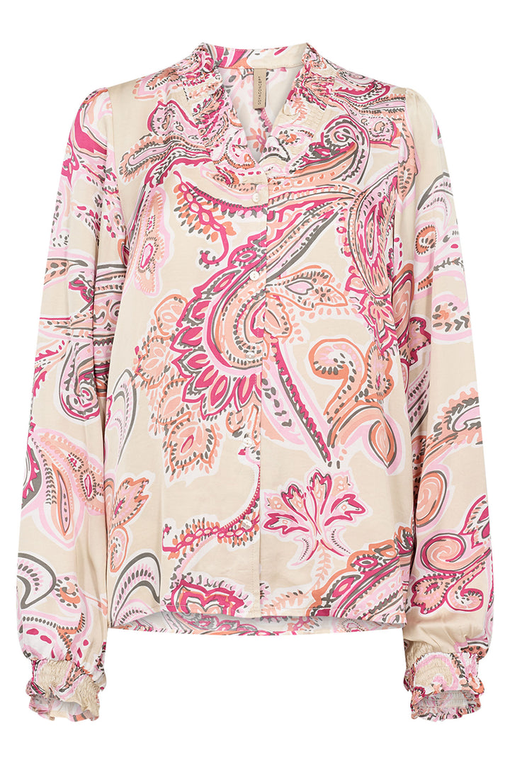 Soya Concept 40544-20 4615-8B SC-Dorina 2 Pink Paisley Print Blouse - Dotique