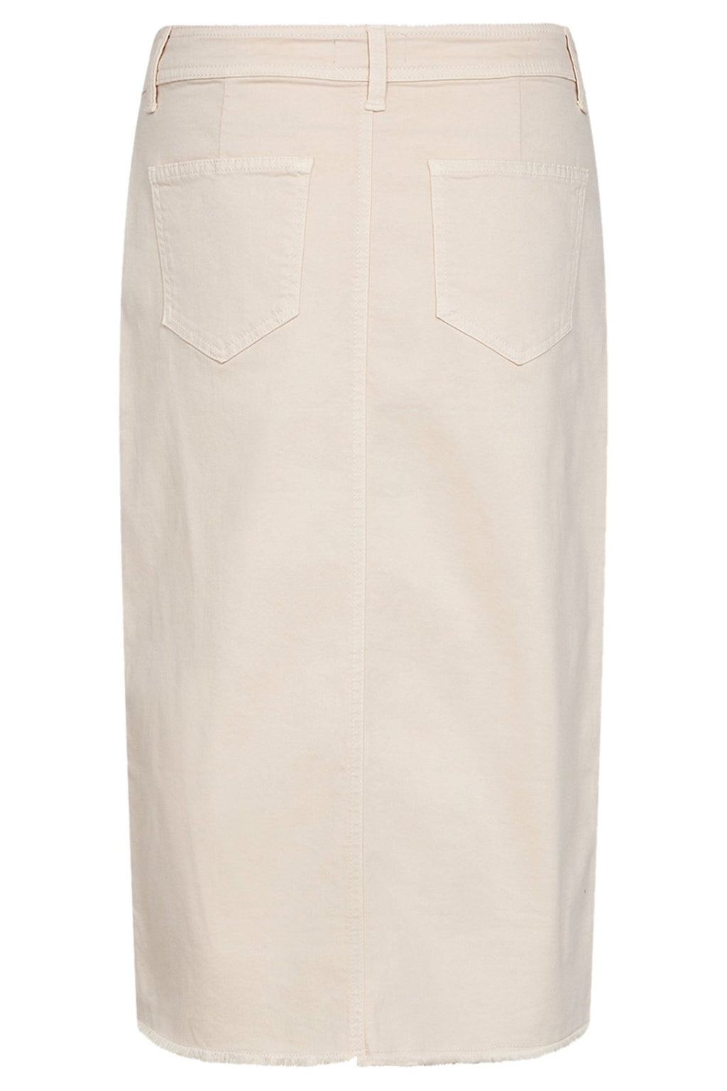 Soya Concept 40570-20 1620-10 SC-Erna 22 Beige Denim Frayed Hem Skirt - Dotique