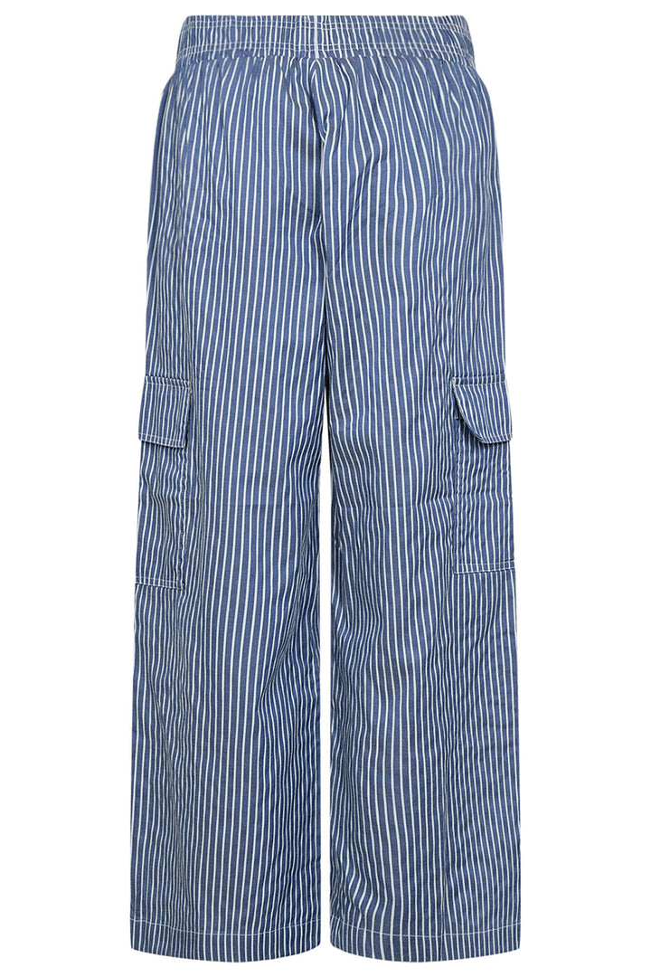 Soya Concept 40592-20 2300-8B SC-Dilys 3-C Medi Blue Striped Wide Leg Trousers - Dotique