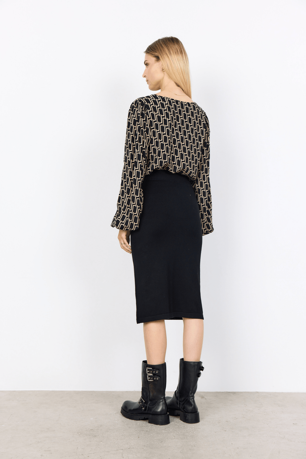 Soya Concept 41372-20 Varla Blouse Black Combi at Dotique