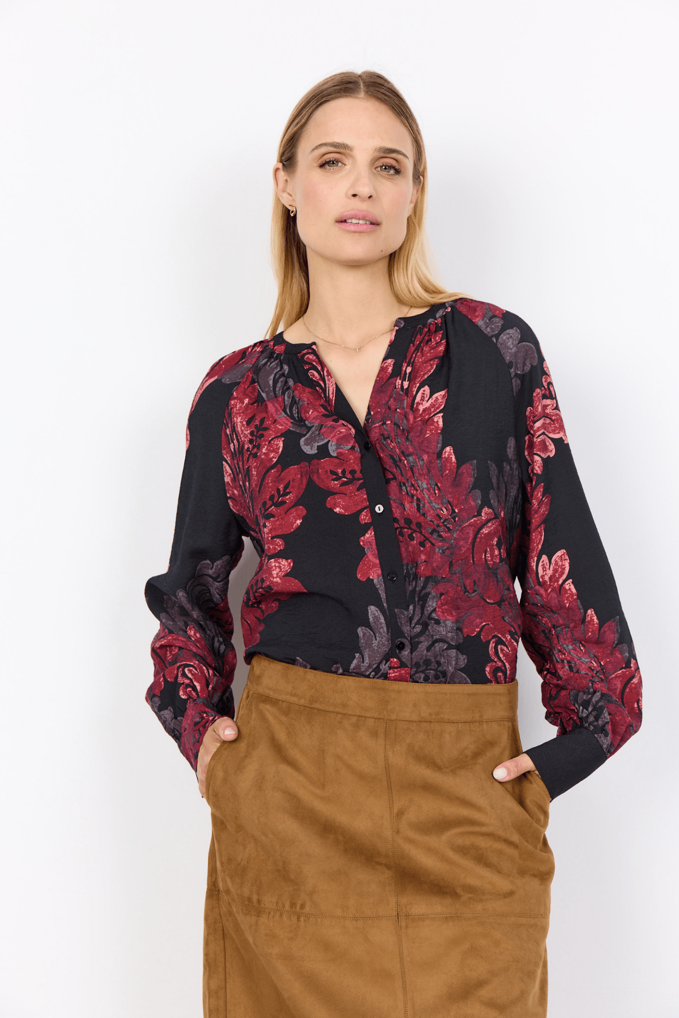 Soya Concept 41394-20 Vaike Shirt Red Combi at Dotique