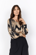 Soya Concept 41401-20 Varissa Blouse Sand Combi at Dotique