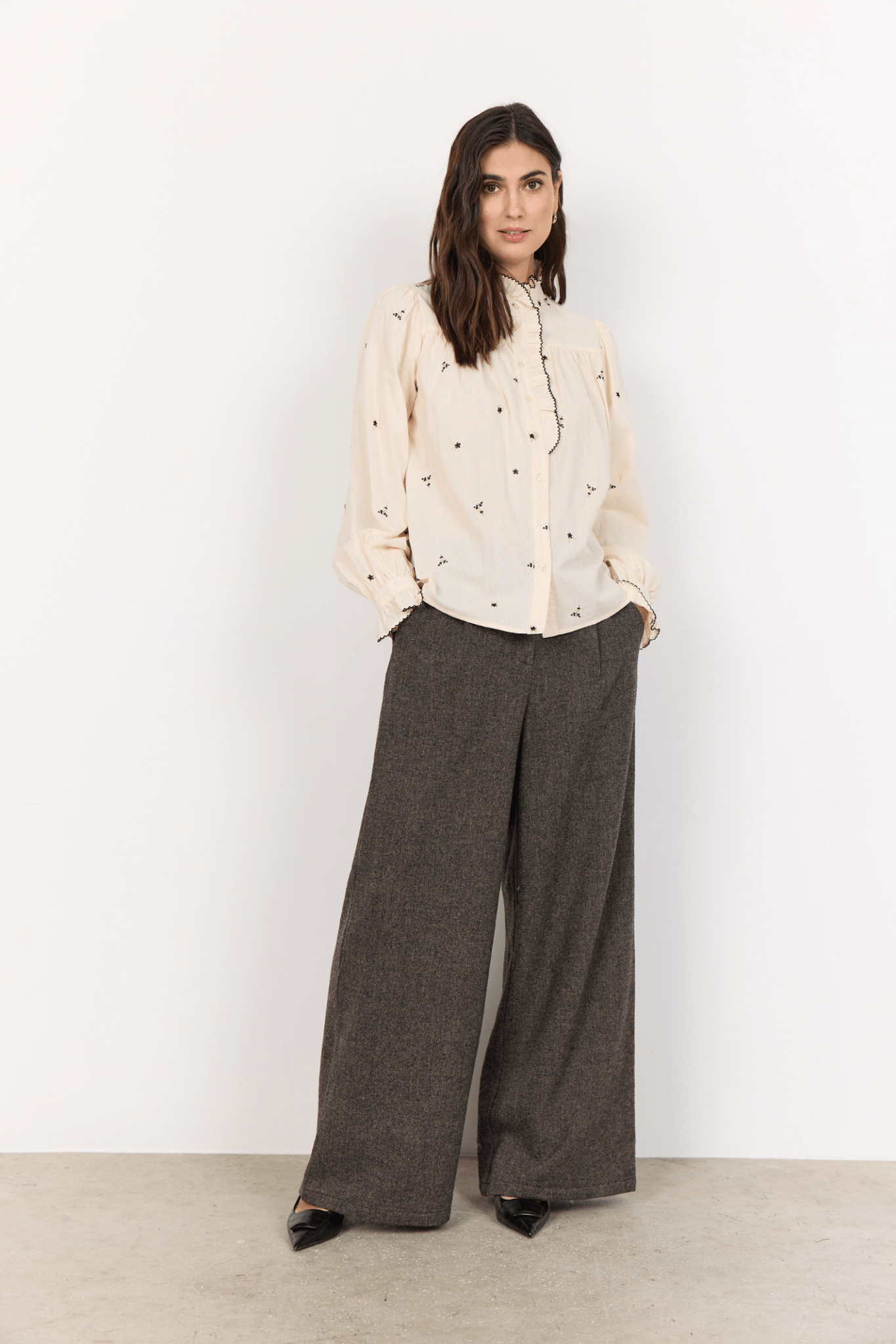 Soya Concept 41415-20 Viben Shirt Cream Combi at Dotique