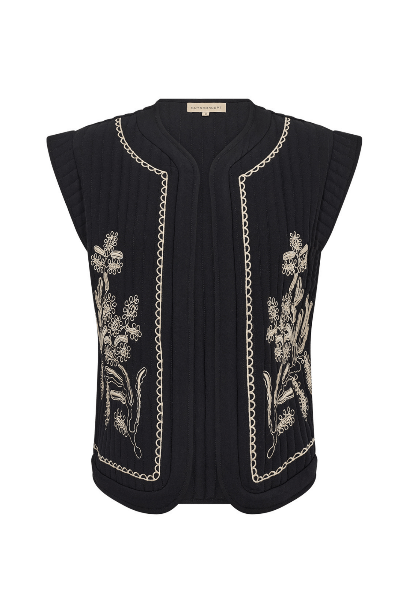 Soya Concept 41423-20 Verna Waistcoat Black Combi at Dotique