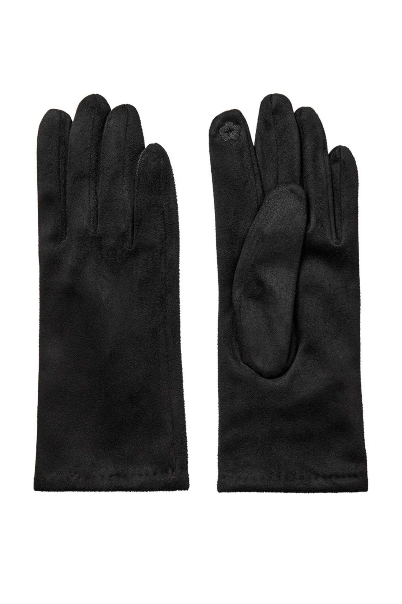SC-VILLA 1 Gloves are crafted from 97% Polyester and 3% Elastane. These gloves have a smooth texture and a subtle sheen. Available at Dotique