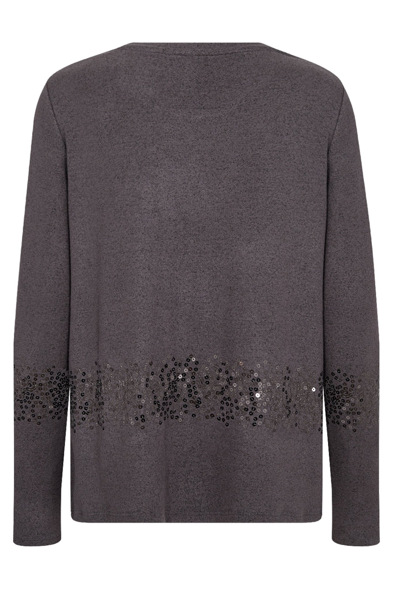 Soya Concept SC-Biara 125 26727-20 Soft Touch Jumper with Sequin Detail Dark Grey - Dotique