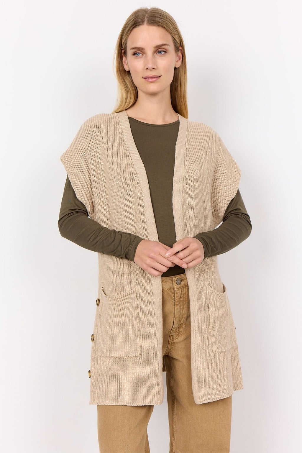 Soya Concept SC-Julia 9 33570-20 Waistcoat Beige - Dotique