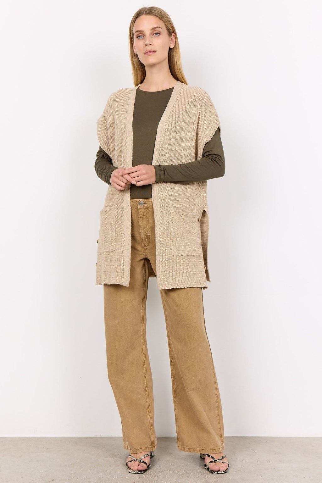 Soya Concept SC-Julia 9 33570-20 Waistcoat Beige - Dotique