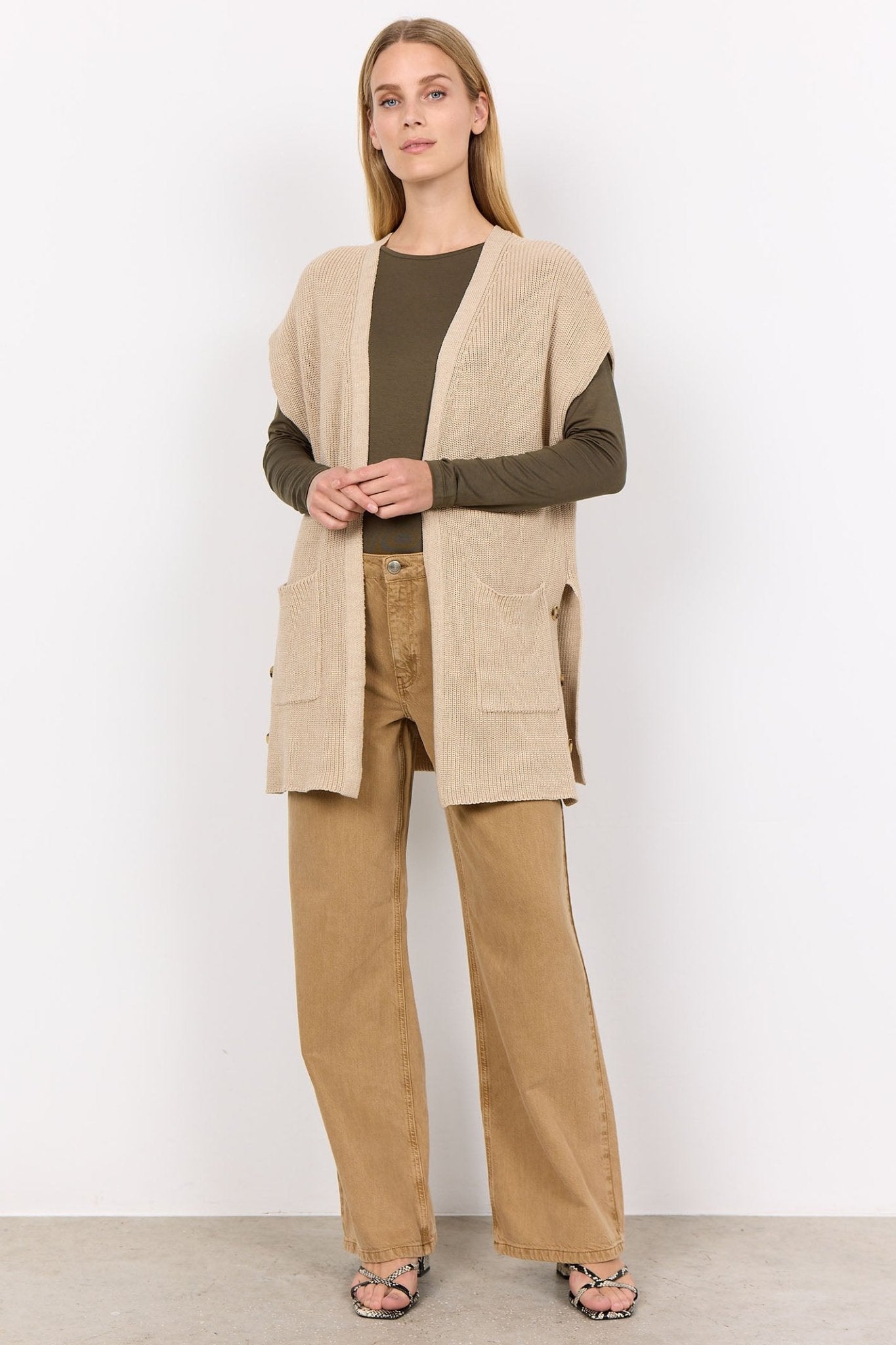 Soya Concept SC-Julia 9 33570-20 Waistcoat Beige - Dotique