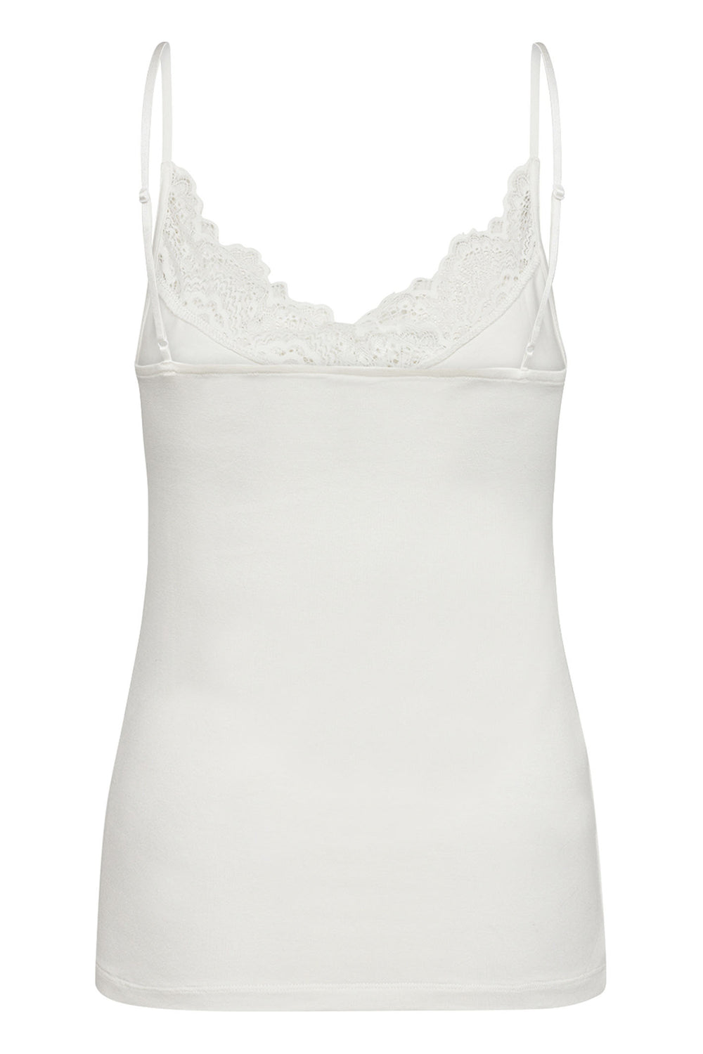 Soya Concept SC-Marica 168 Strap Top with Lace Detailing Off White - Dotique