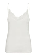 Soya Concept SC-Marica 168 Strap Top with Lace Detailing Off White - Dotique