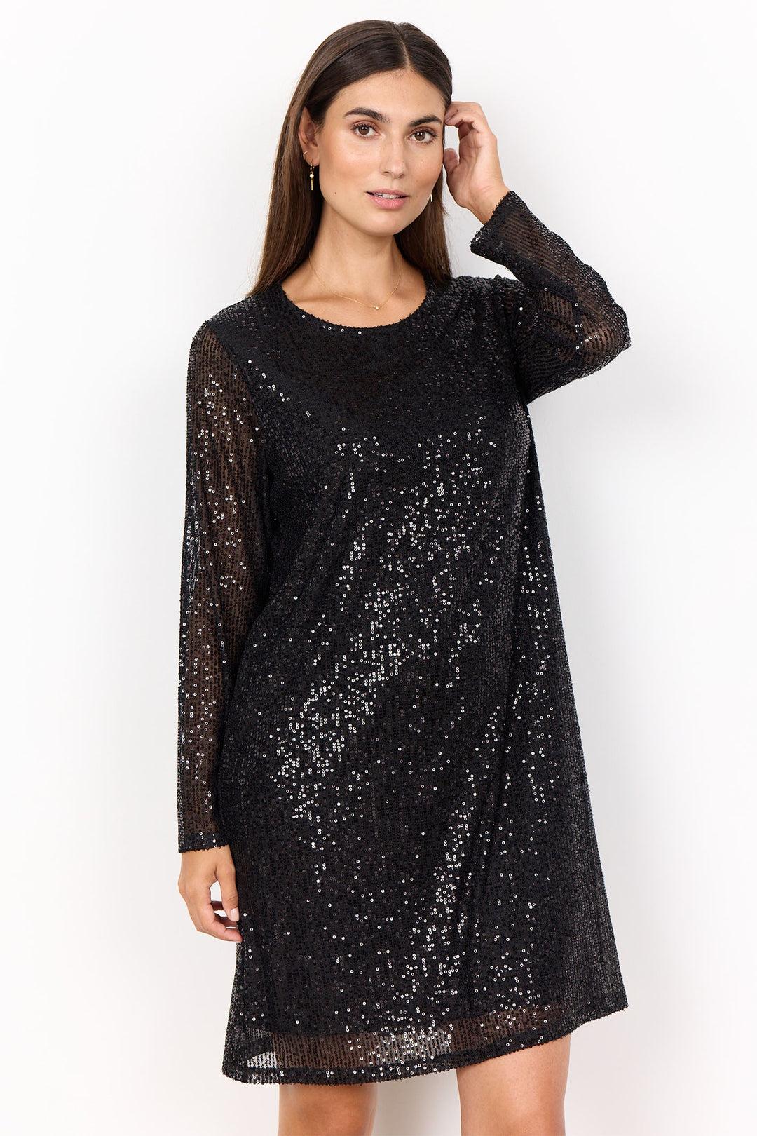 Soya Concept SC-Nanett 2 26730-20 Black Sequin Dress - Dotique