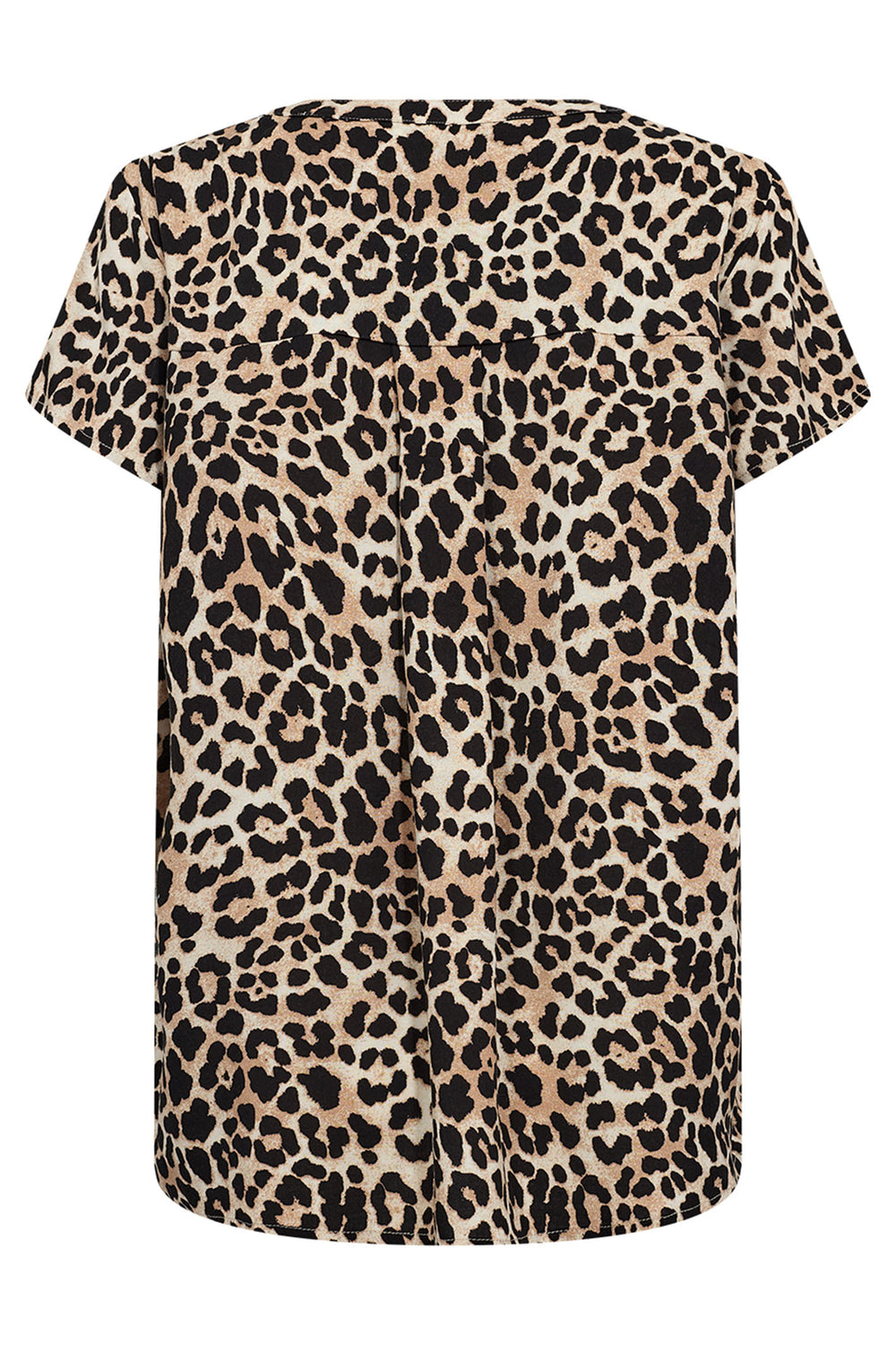 Soya Concept SC-Pietta 41095-20 V-Neck T-Shirt Beige Leopard Print - Dotique