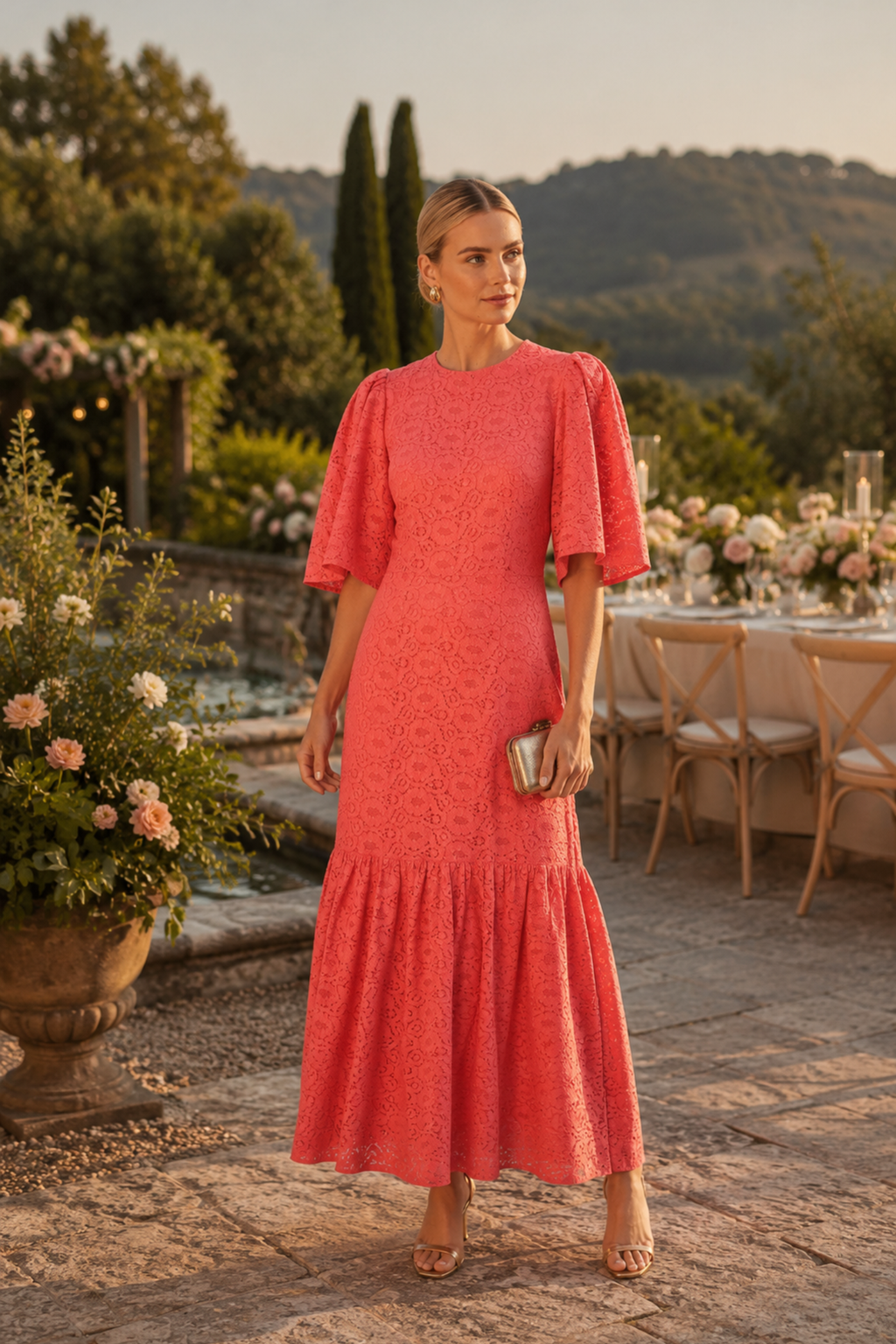 Stella Nova Cotton Lace Maxi Dress CL61-4417