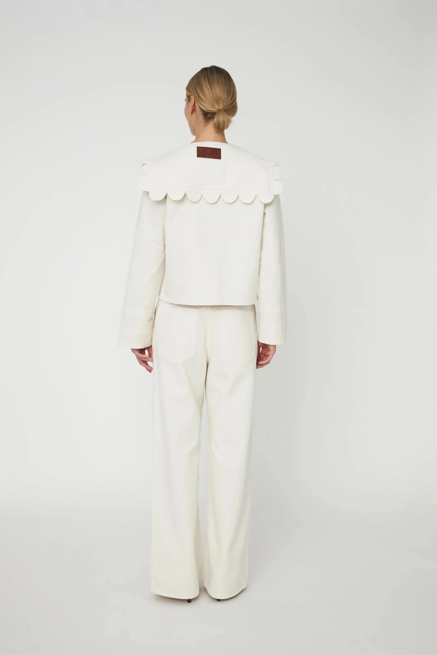 Rear view of Stella Nova Sailors Jacket Almost White CA61-2413 by Stella Nova shop, available to shop at Dotique